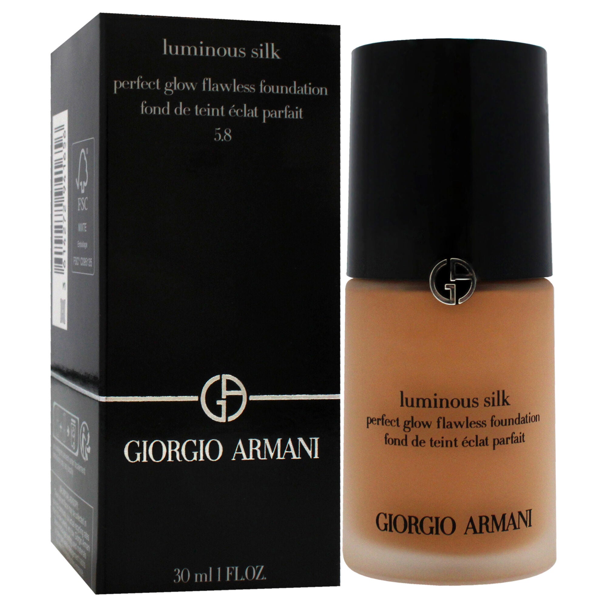 Luminous Silk Foundation - 5.8 Medium-Golden by Giorgio Armani for Women - 1 oz Foundation, See Description, alternate image number 1
