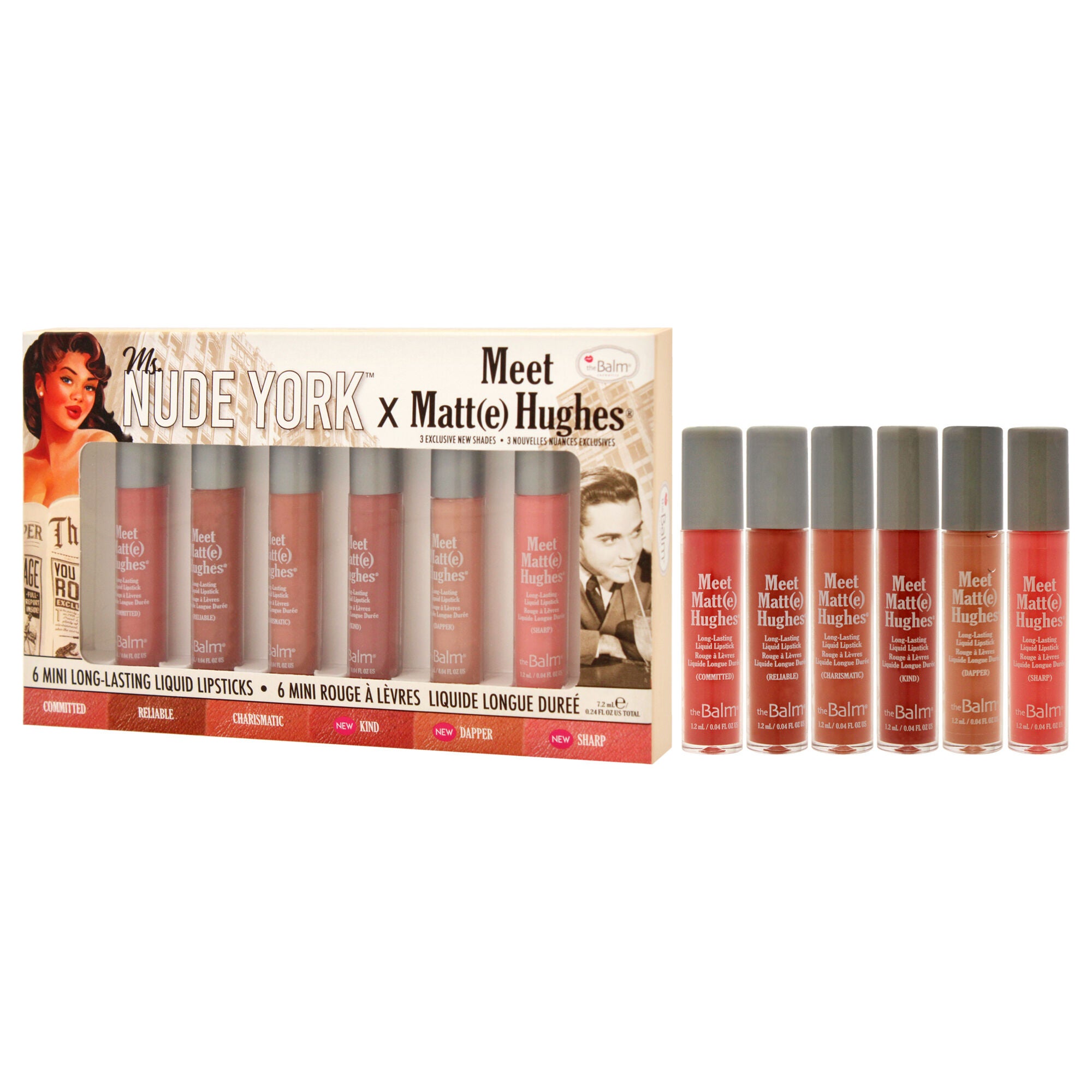 Meet Matte Hughes Mini Long-Lasting Liquid Lipsticks Set by the Balm for Women - 6 Pc, See Description, alternate image number 3