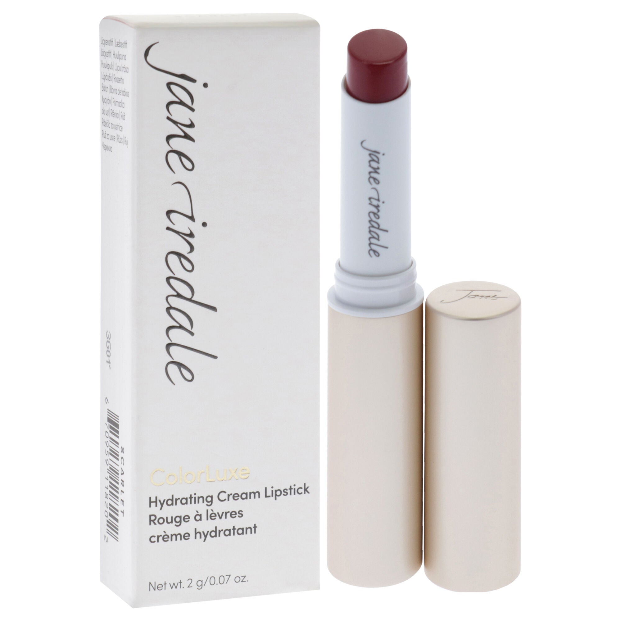 ColorLuxe Hydrating Cream Lipstick - Scarlet by Jane Iredale for Women - 0.07 oz Lipstick, See Description, alternate image number 2