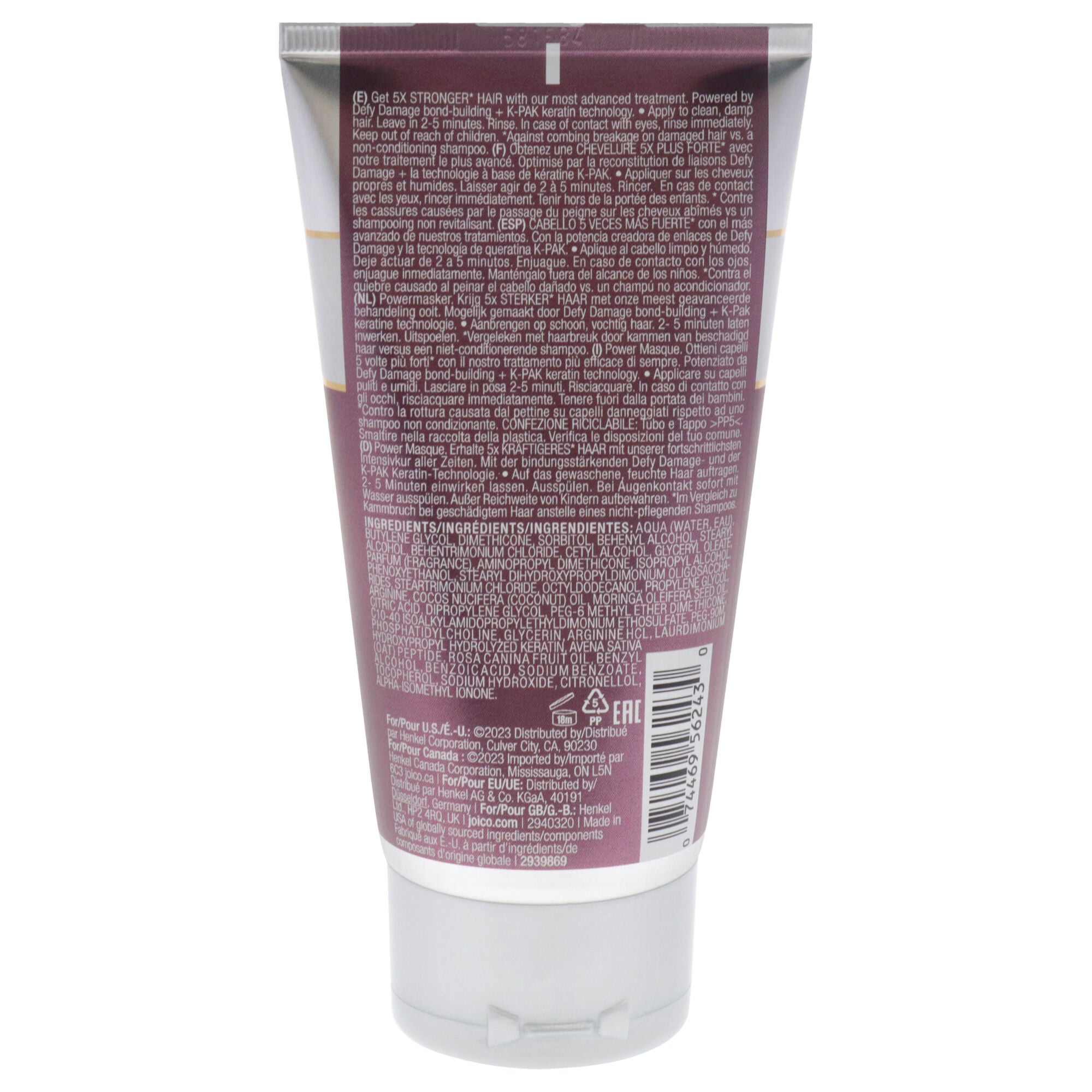 Defy Damage KBond20 Power Masque by Joico for Unisex - 5.1 oz Masque, White, alternate image number 1