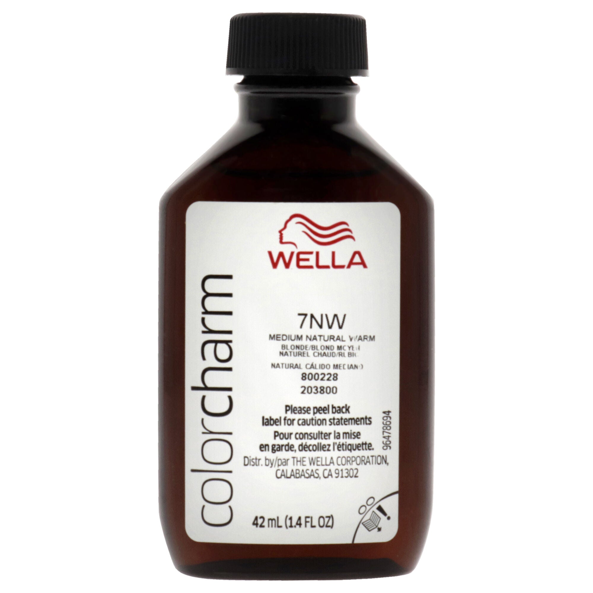 Color Charm Permanent Liquid Hair Color - 7NW Medium Natural Warm Blonde by Wella for Unisex - 1.42 oz Hair Color, See Description, alternate image number 1