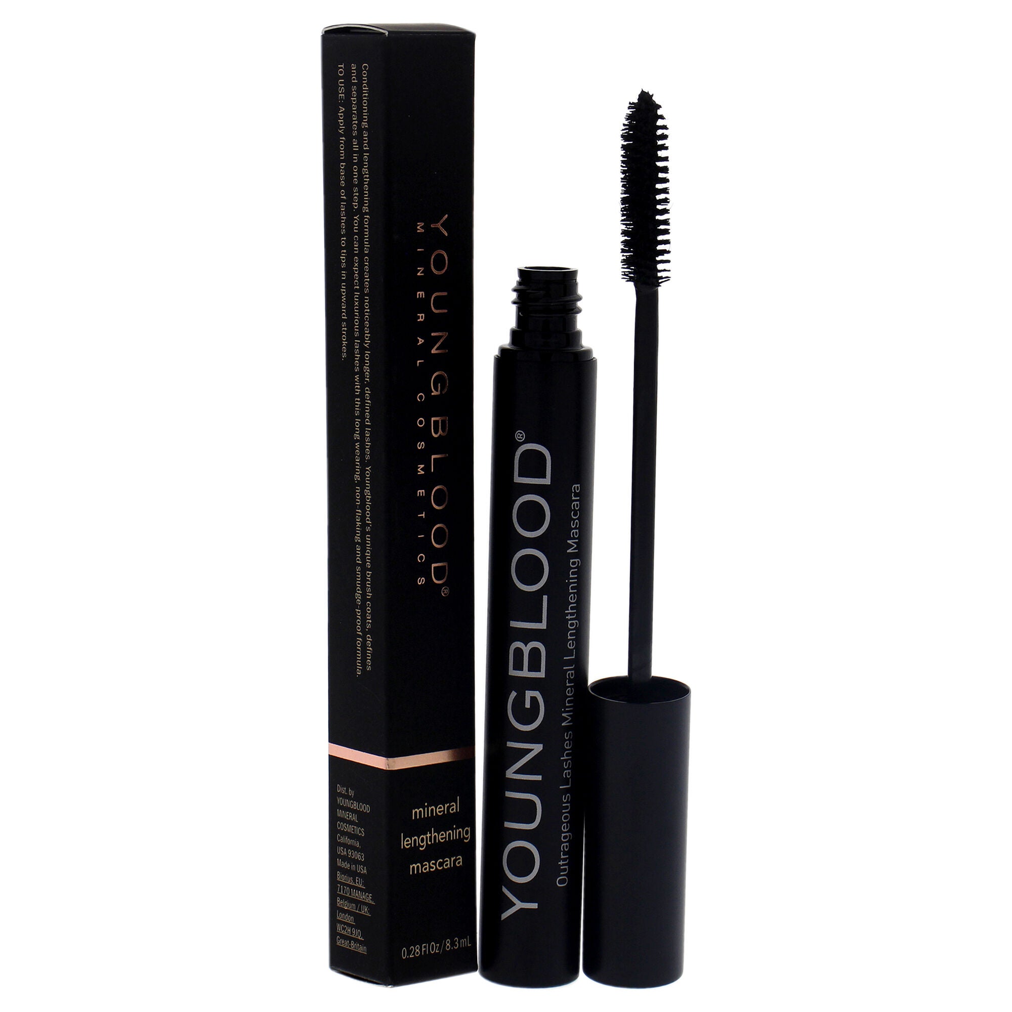 Outrageous Lashes Mineral Lengthening Mascara - Blackout by Youngblood for Women - 0.28 oz Mascara, See Description, alternate image number 2