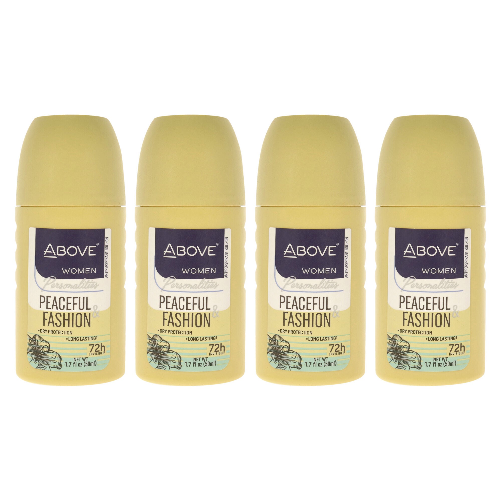 72 Hours Personalities Antiperspirant Deodorant - Peaceful and Fashion by Above for Women - 1.7 oz Deodorant Roll-On - Pack of 4, See Description, hi-res image number 0