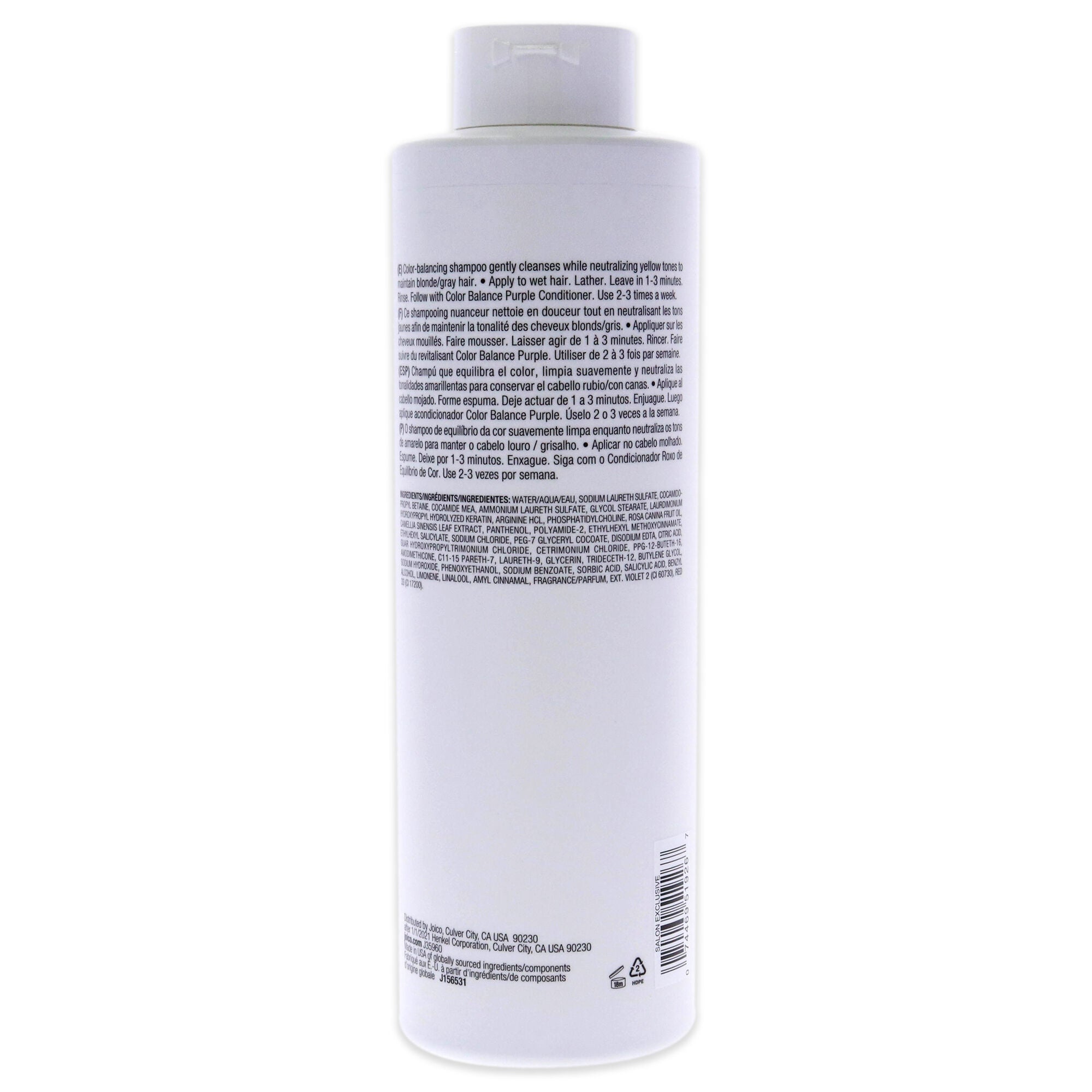 Color Balance Purple Shampoo by Joico for Unisex - 33.8 oz Shampoo, , alternate image number 3