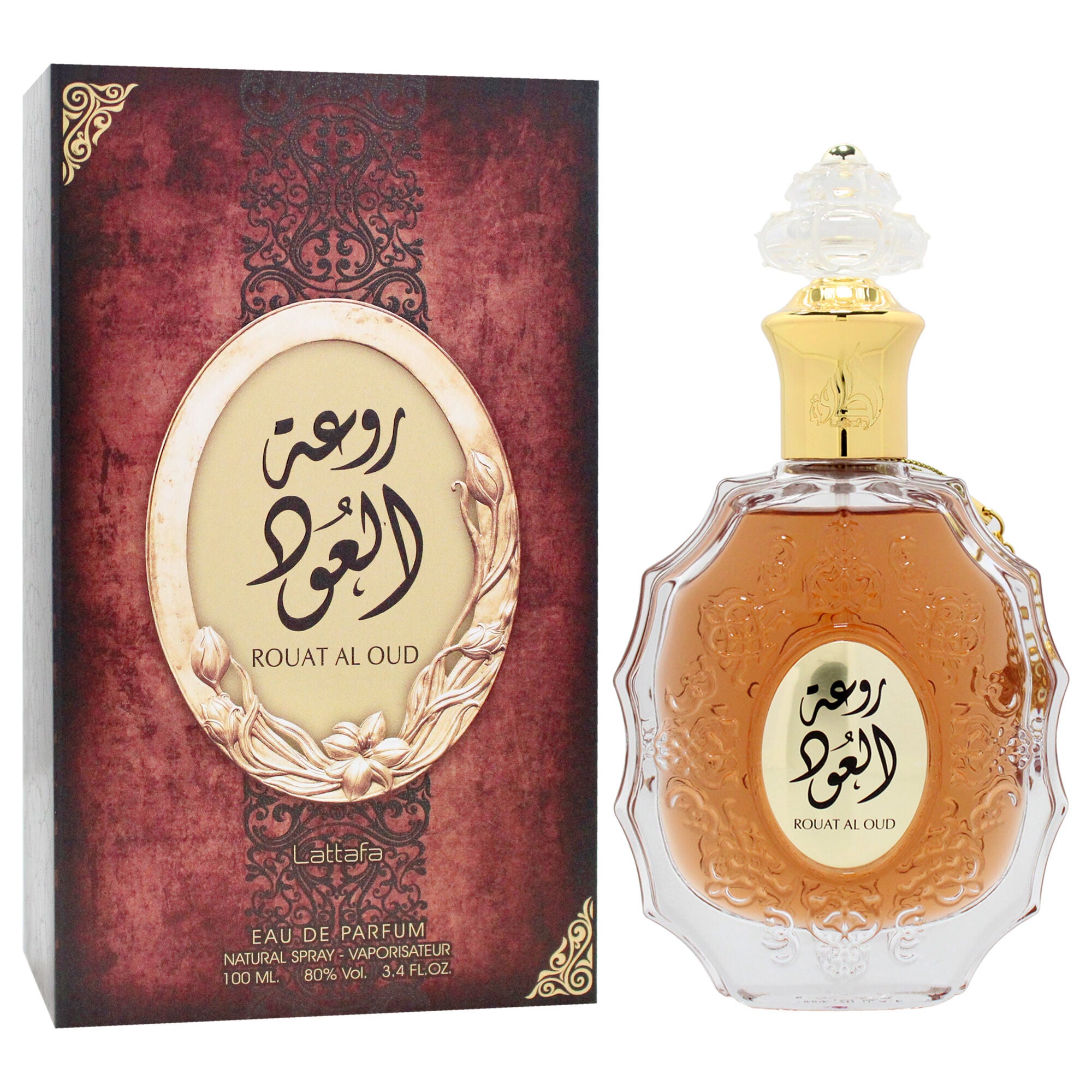 Rouat Al Oud by Lattafa for Unisex - 3.4 oz EDP Spray, Clear, alternate image number 2