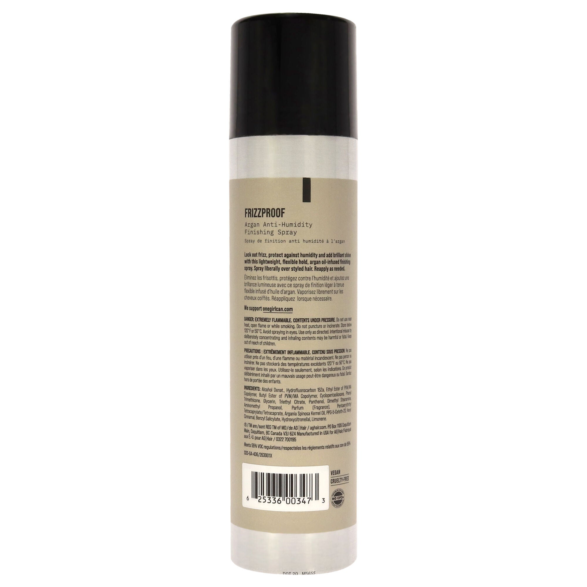 Frizzproof Argan Anti-Humidity Finishing Spray by AG Hair Cosmetics for Unisex - 8 oz Hair Spray, , alternate image number 3