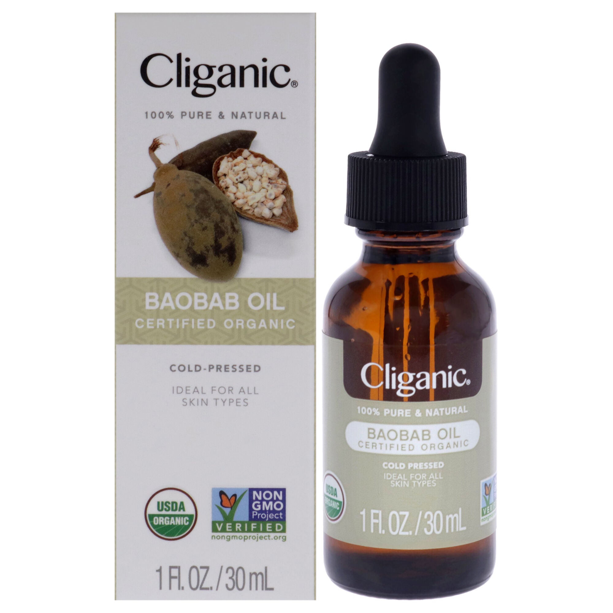 Organic Baobab by Cliganic for Unisex - 1 oz Oil, See Description, hi-res image number 0