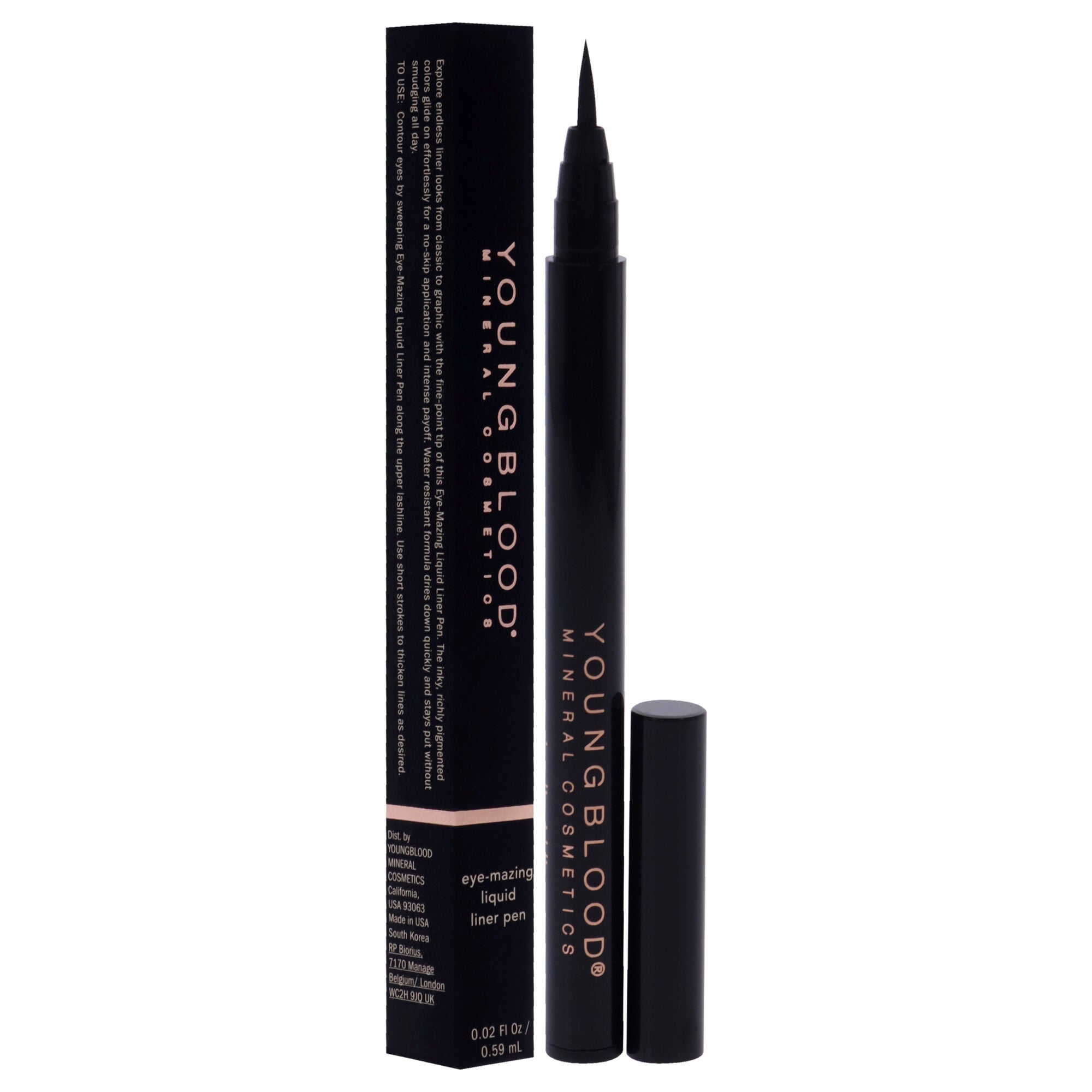 Eye-Mazing Liquid Liner Pen - Noir by Youngblood for Women - 0.02 oz Eyeliner, , alternate image number 6