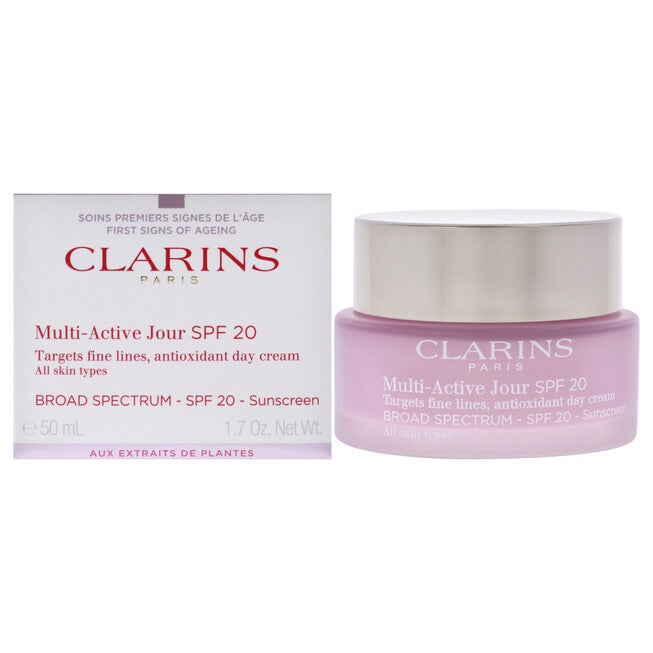Multi-Active Day Cream SPF 20 - All Skin Types by Clarins for Unisex - 1.7 oz Cream, NA, hi-res image number null