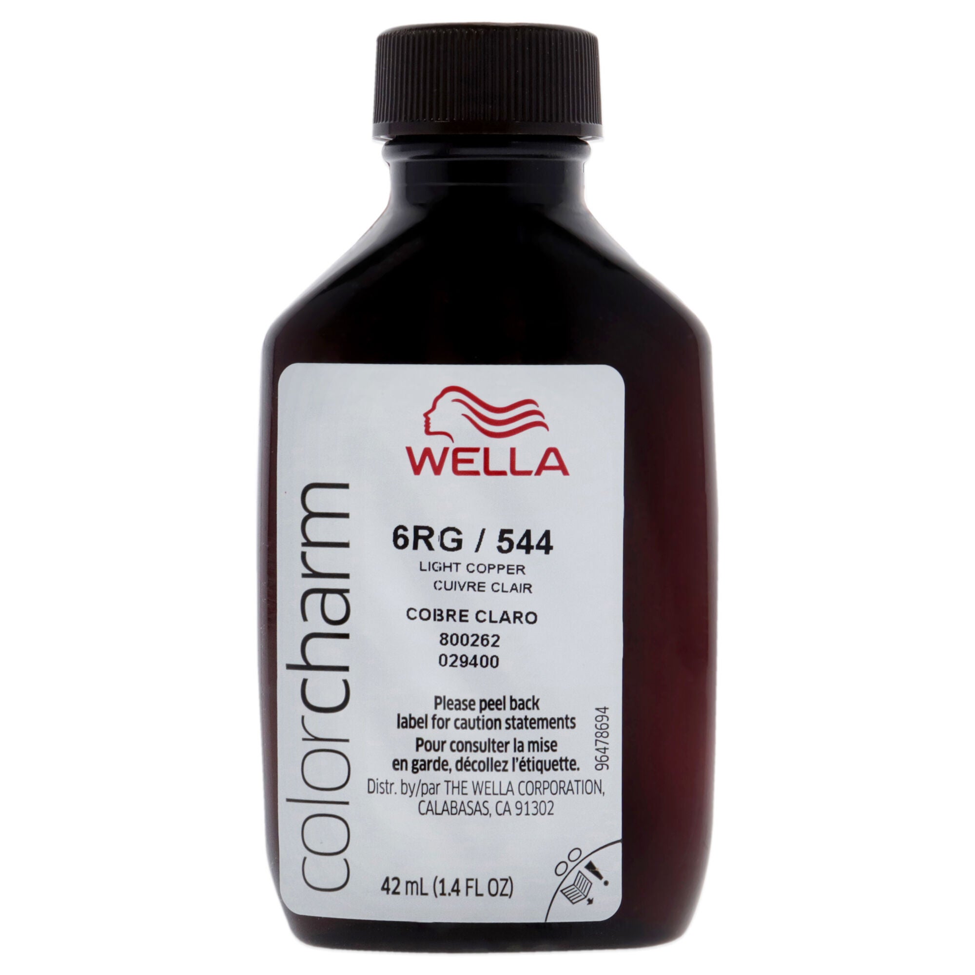 Color Charm Permanent Liquid Hair Color - 544 6RG Light Copper by Wella for Unisex - 1.42 oz Hair Color, See Description, alternate image number 4
