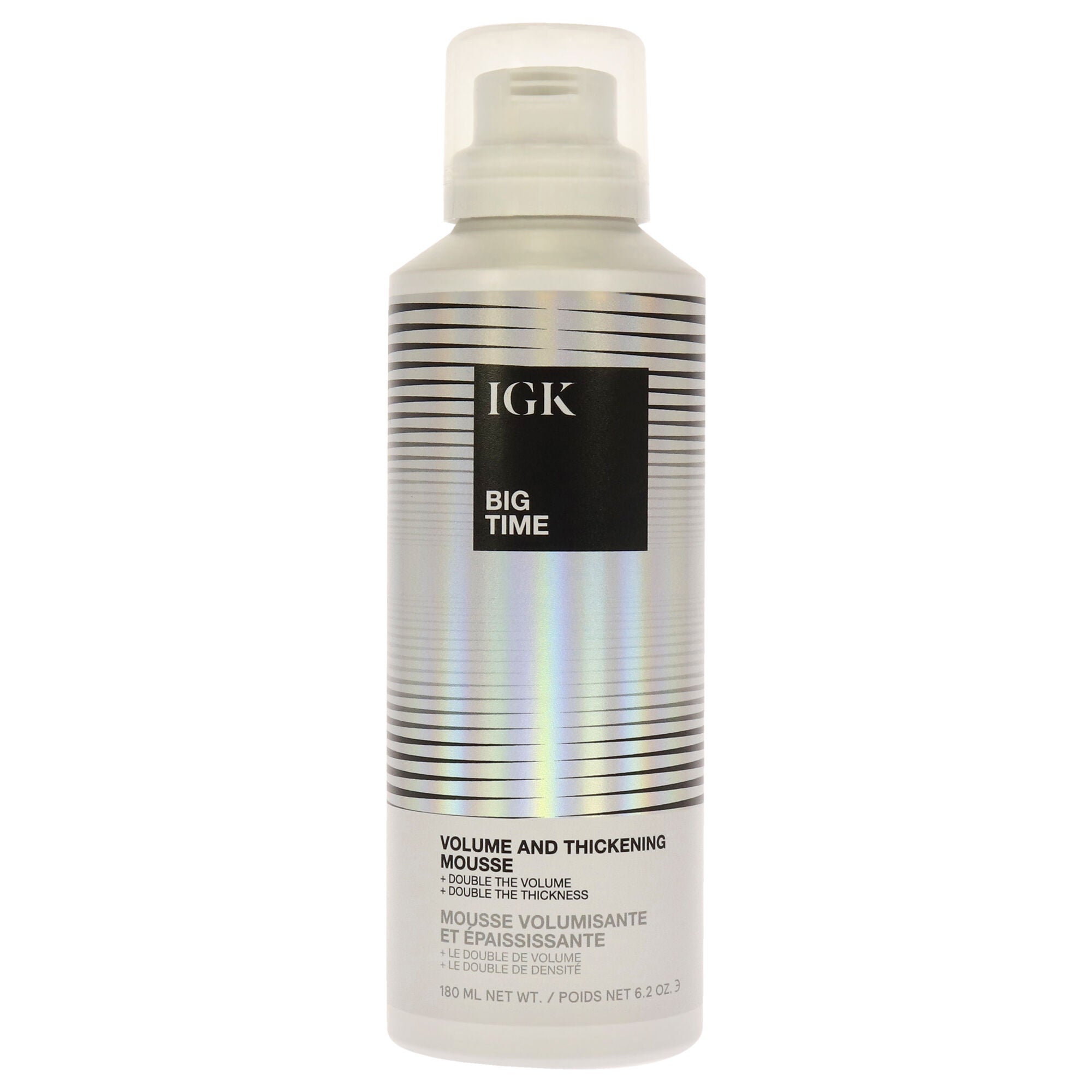 Big Time Volume and Thickening Mousse by IGK for Unisex - 6.2 oz Mousse, White, hi-res image number 0
