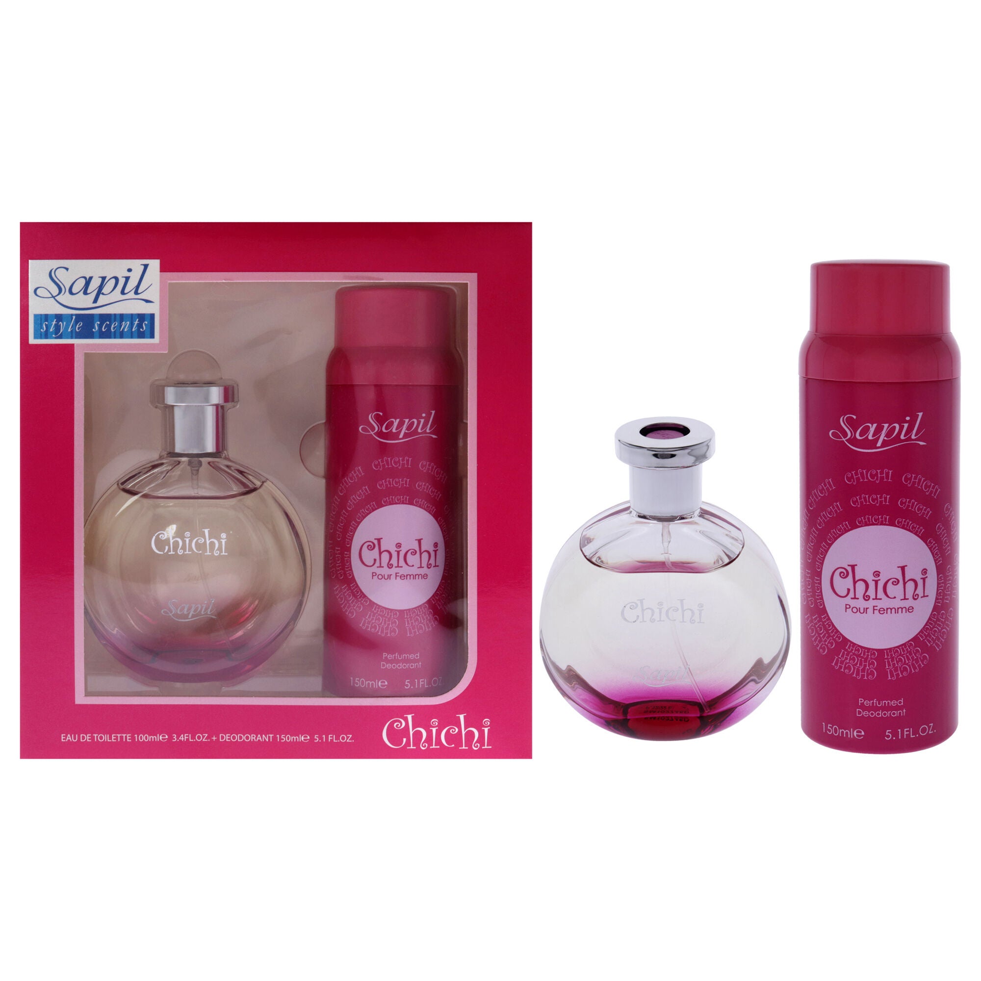 Chichi by Sapil for Women - 2 Pc Gift Set 3.4 oz EDT Spray, 5.1oz Deodorant Spray, See Description, hi-res image number 0
