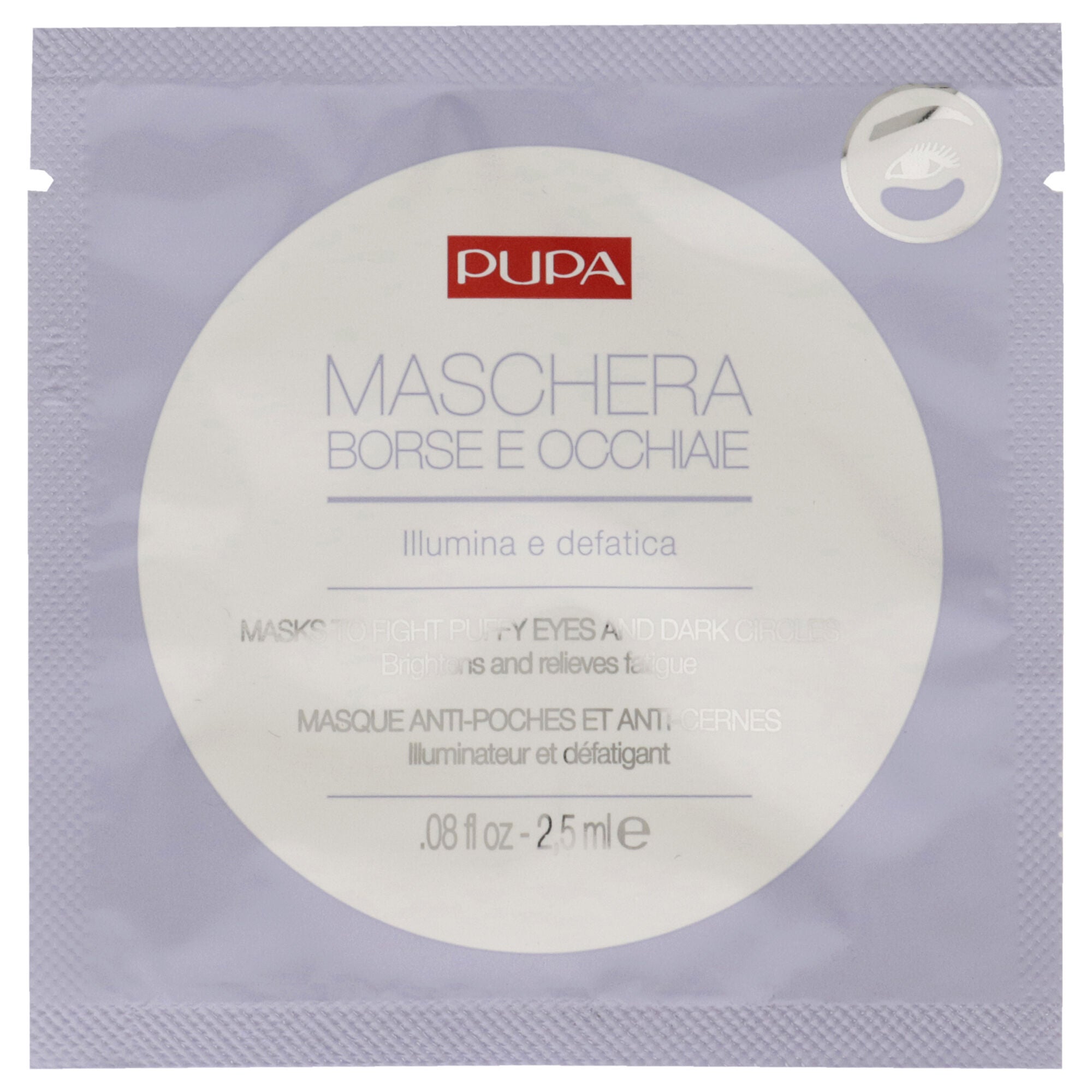 Mask To Fight Puffy Eyes and Dark Circle by Pupa Milano for Unisex - 0.08 oz Mask, See Description, hi-res image number 0