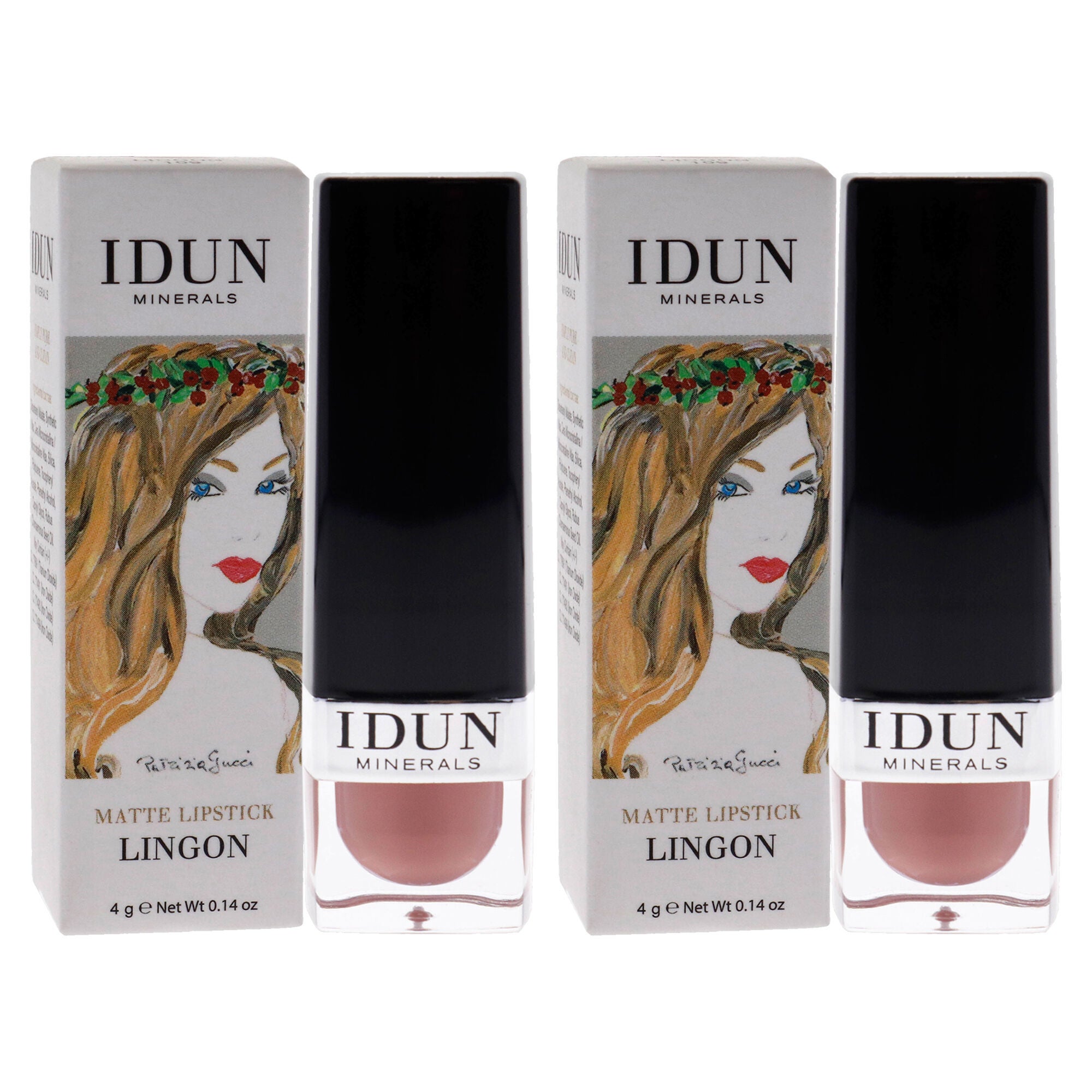 Matte Lipstick - 109 Lingon by Idun Minerals for Women - 0.14 oz Lipstick - Pack of 2, See Description, alternate image number 1