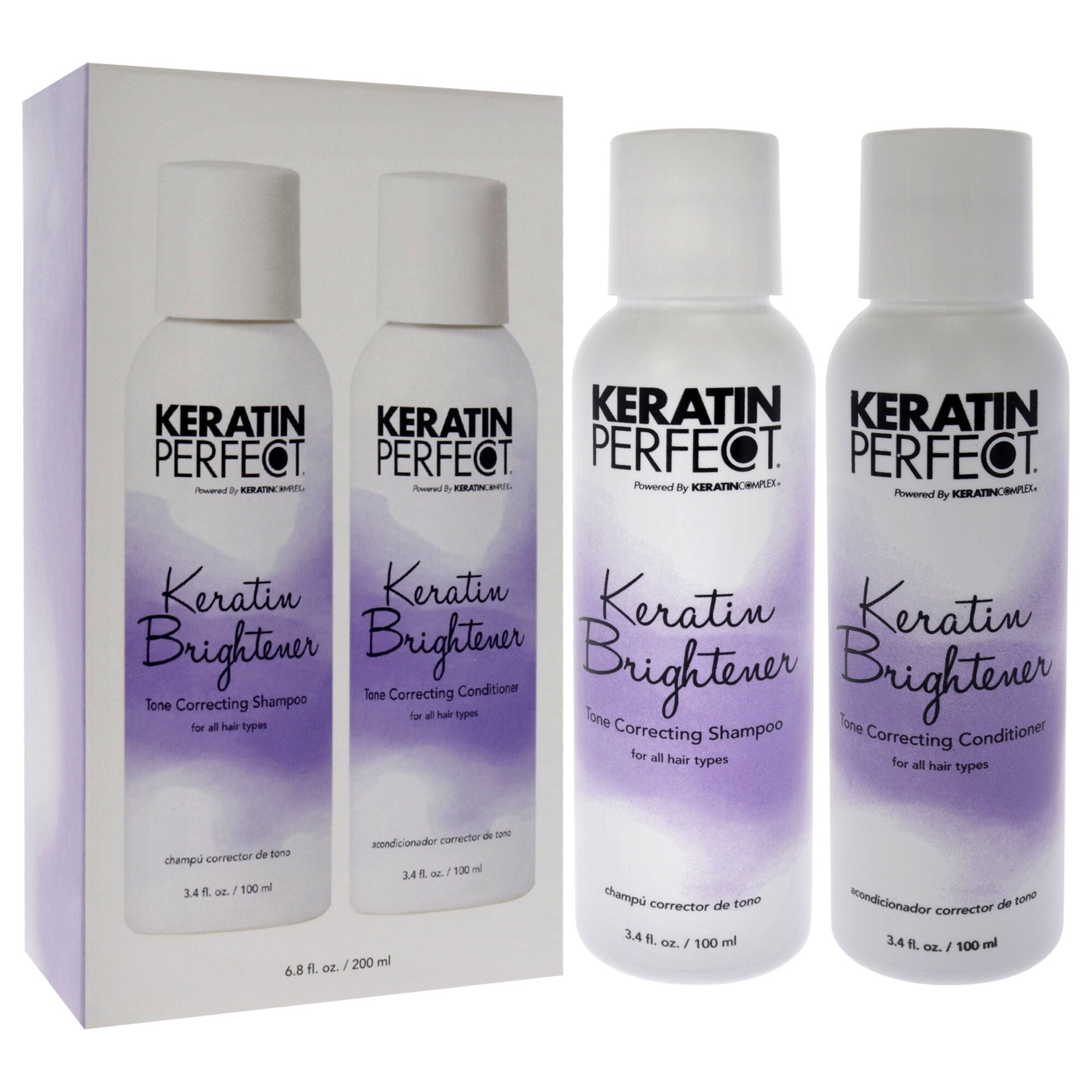 Keratin Brightener Duo by Keratin Perfect for Unisex -2 Pc 3.4oz Shampoo, 3.4oz Conditioner, , alternate image number 6