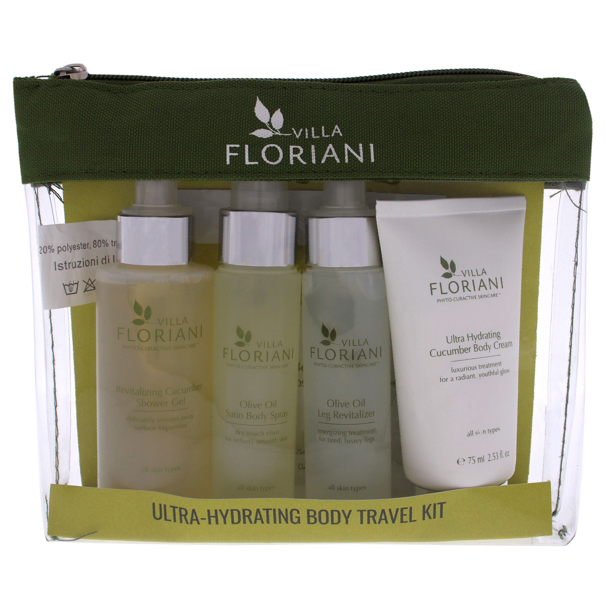 Ultra-Hydrating Body Travel Kit by Villa Floriani for Unisex - 5 Pc Gift Set, See Description, hi-res image number 0