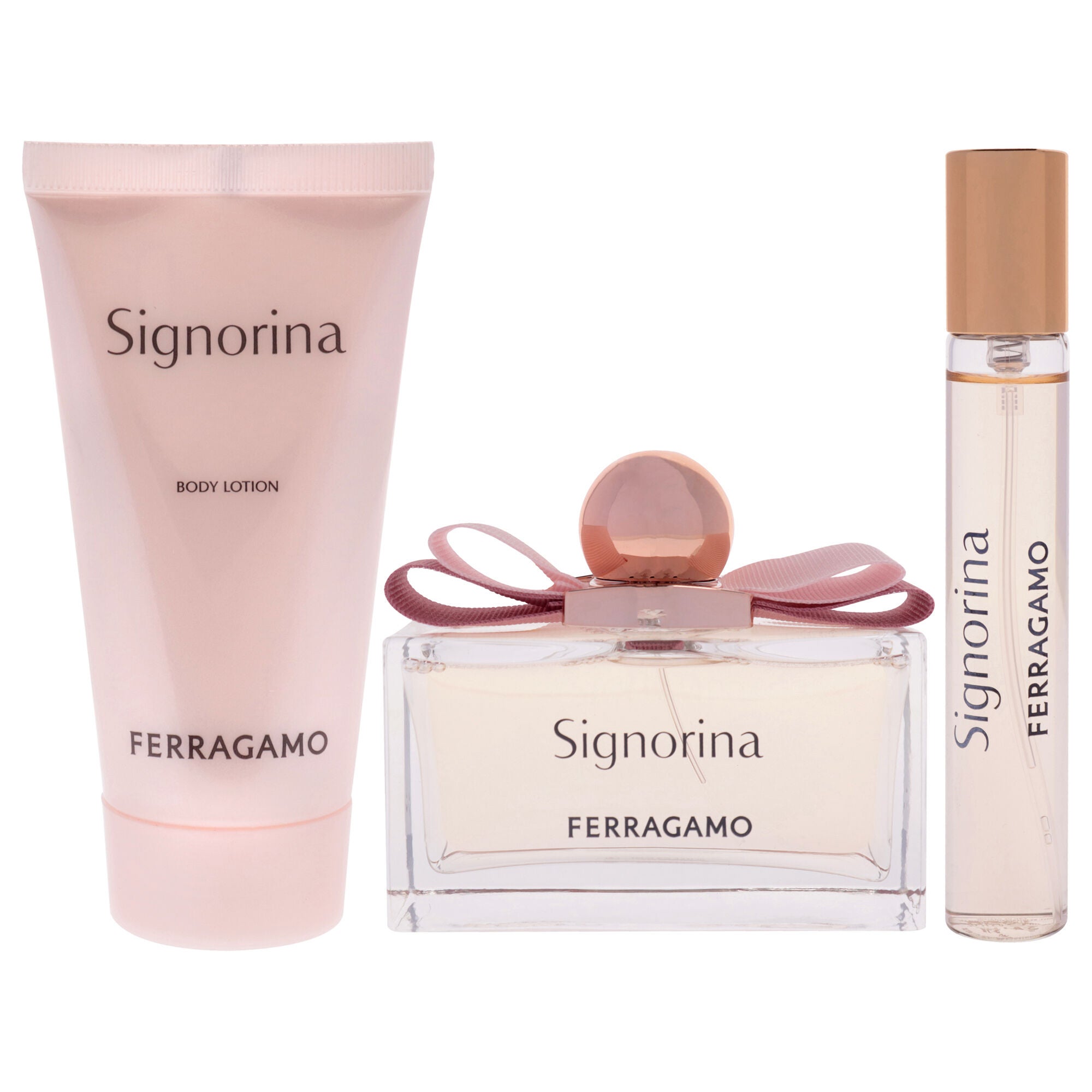 Signorina by Salvatore Ferragamo for Women - 3 Pc Gift Set 3.4oz EDP Spray, 0.5oz EDP Spray, 1.7oz Body Lotion, Clear, alternate image number 1