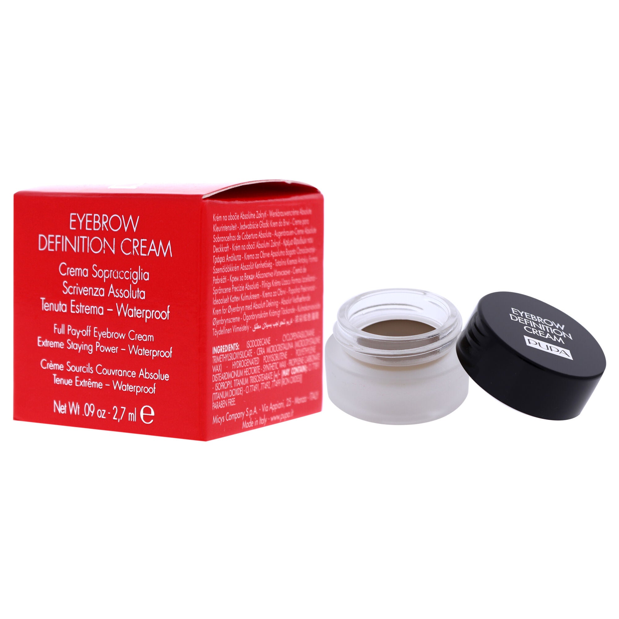 Eyebrow Definition Cream - 001 Ash by Pupa Milano for Women - 0.09 oz Eyebrow Cream, , alternate image number 7