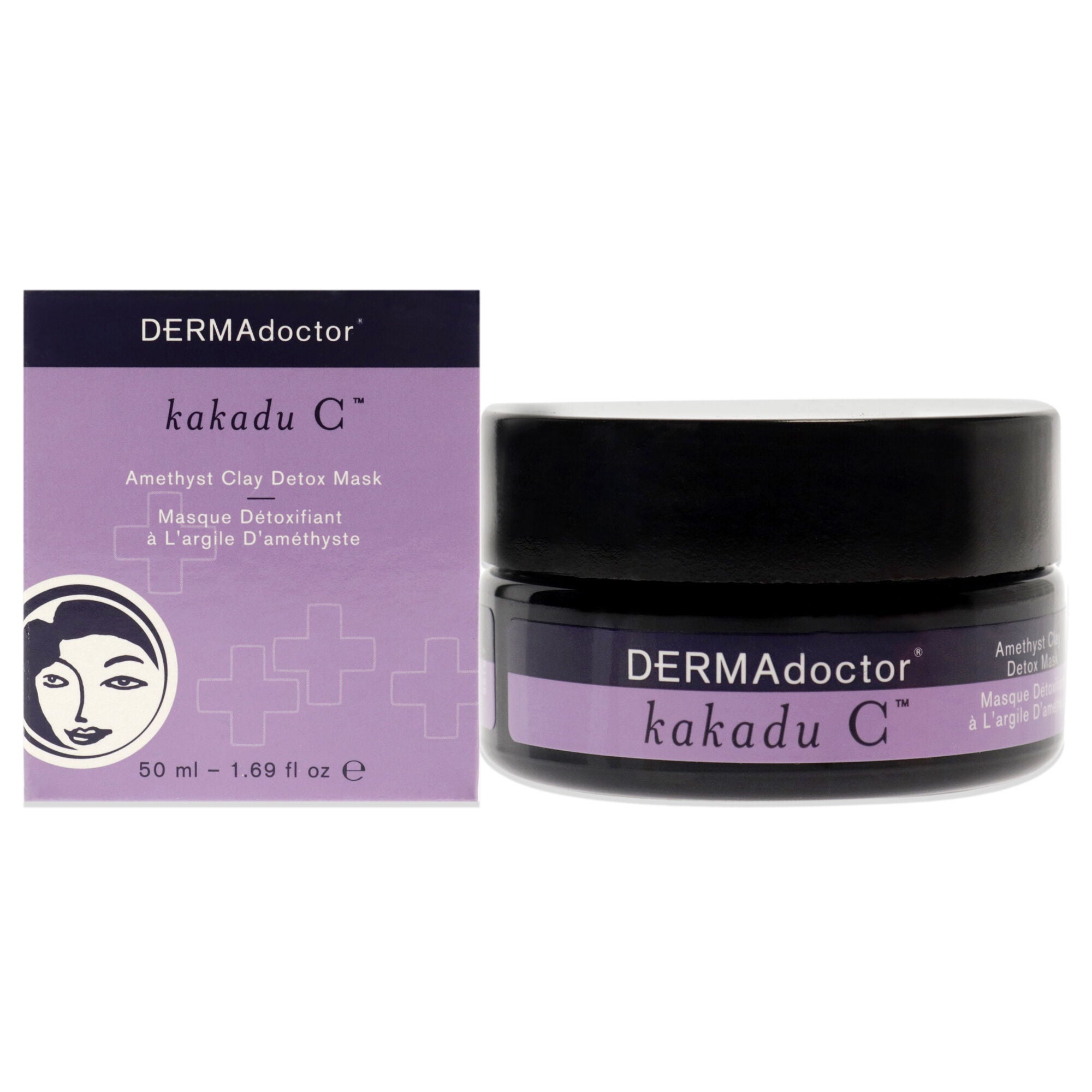 Kakadu C Amethyst Clay Detox Mask by DERMAdoctor for Women - 1.69 oz Mask, See Description, hi-res image number 0