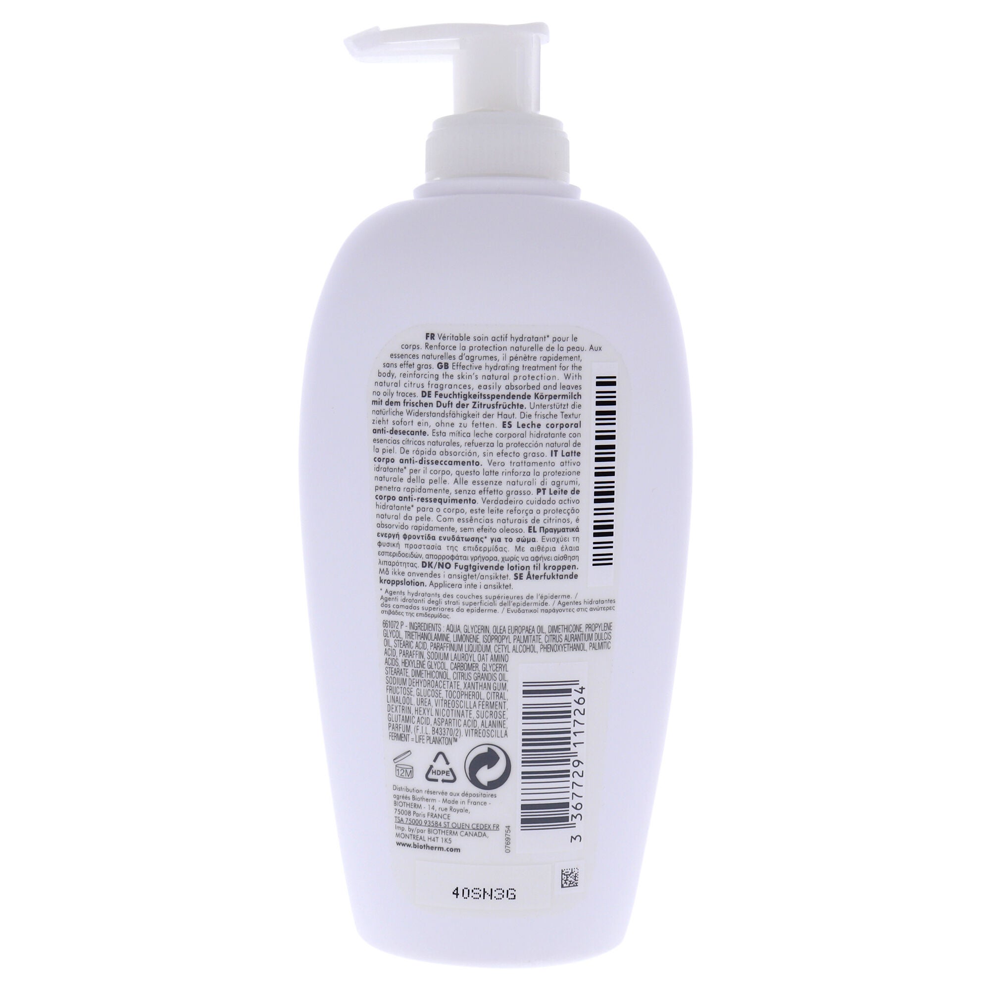 Lait Corporel Anti-Drying Body Milk For Dry Skin by Biotherm for Unisex - 13.52 oz Body Milk, , alternate image number 3