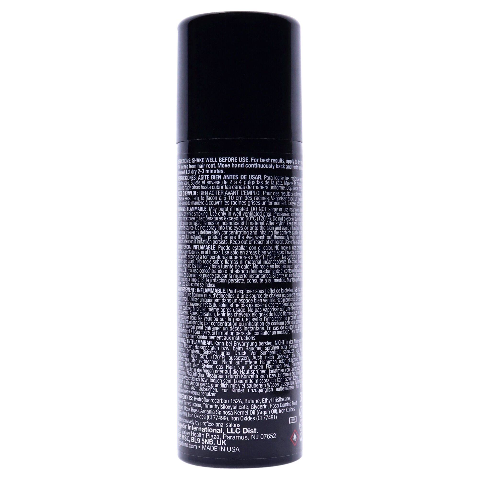Root Concealer Temporary Touch Up Spray - Dark Brown by Agadir for Unisex - 2 oz Hair Color, See Description, alternate image number 2