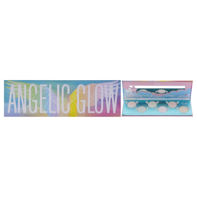 Angelic Glow Highlighter and Eyeshadow Palette by Rude Cosmetics for Women - 0.32 oz Makeup, NA, hi-res image number null