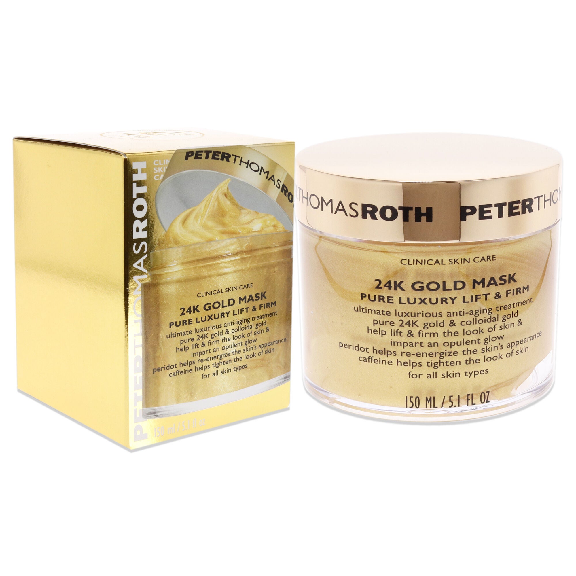 24K Gold Mask Pure Luxury Lift and Firm Mask by Peter Thomas Roth for Unisex - 5.1 oz Mask, , alternate image number 6