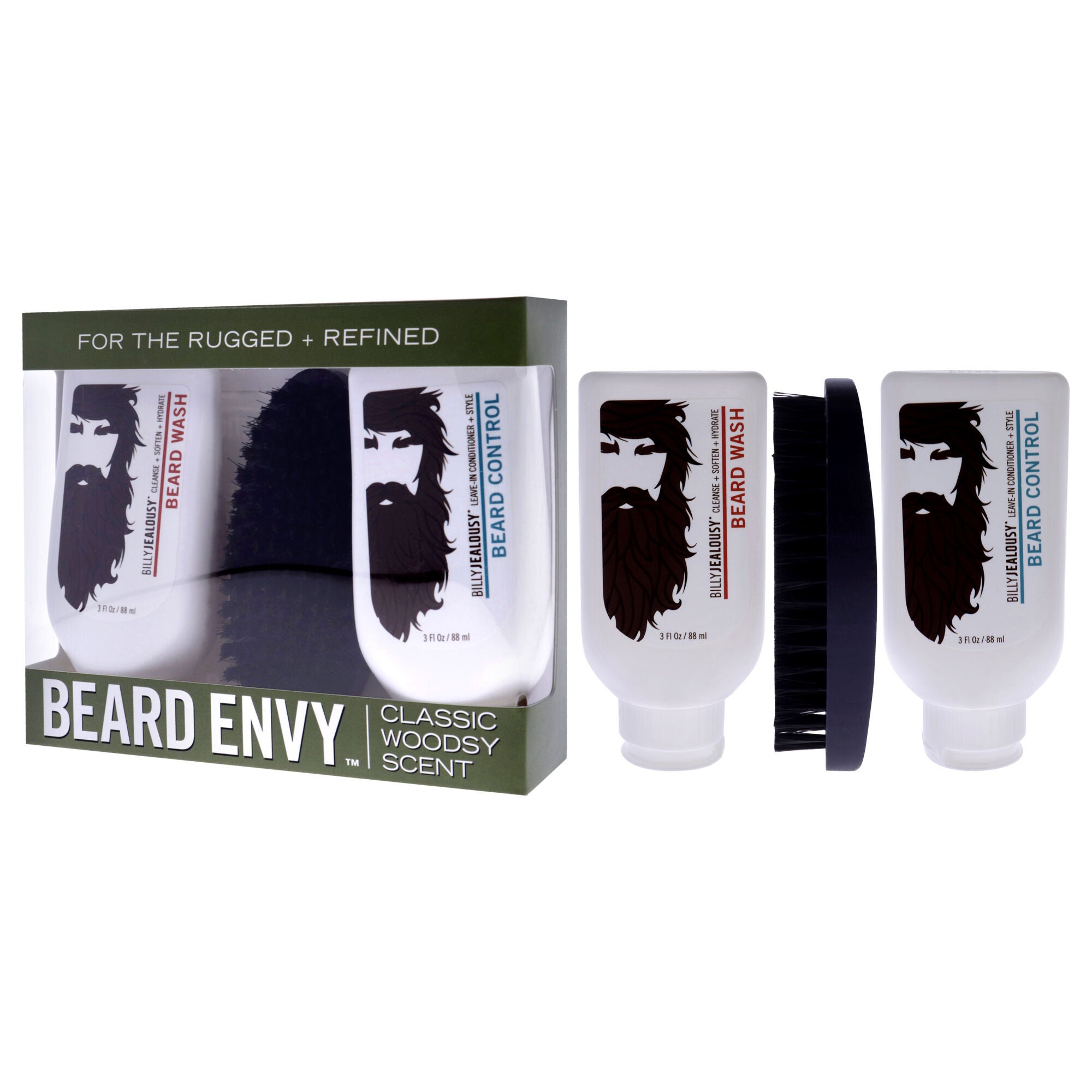 Beard Envy Kit by Billy Jealousy for Men - 3 Pc 3oz Beard Wash, 3oz Beard Control, Brush, , alternate image number 6