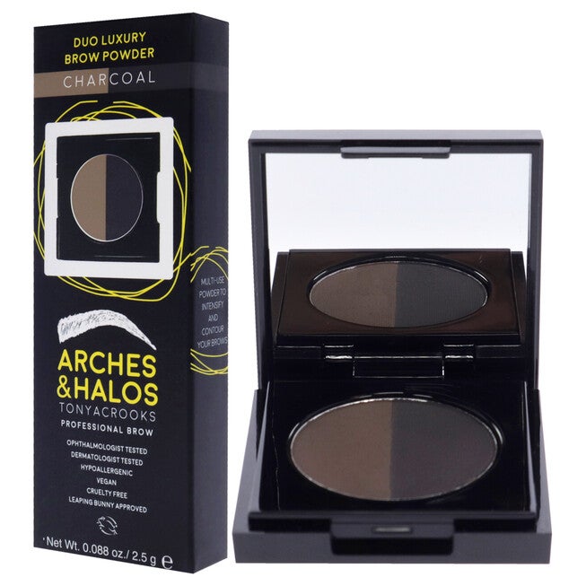 Duo Luxury Brow Powder - Charcoal by Arches and Halos for Women - 0.088 oz Eyebrow, , alternate image number 7