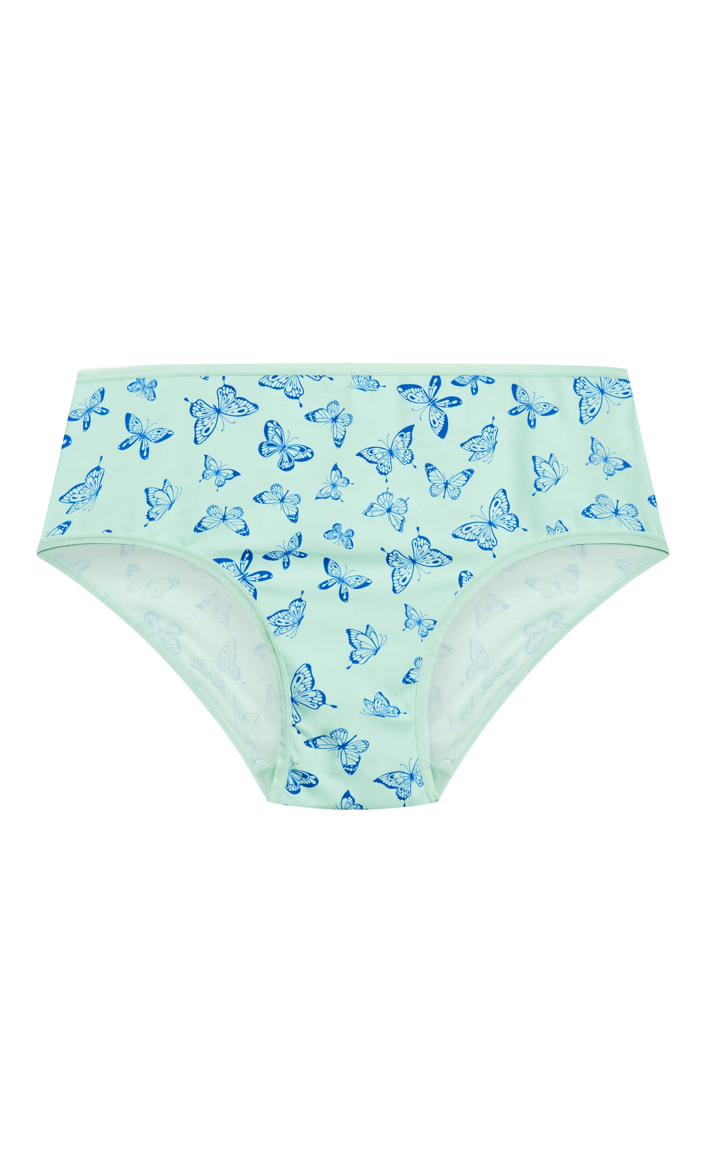 Microfiber Hi Cut Print Brief - aqua butterfly, , alternate image number 2