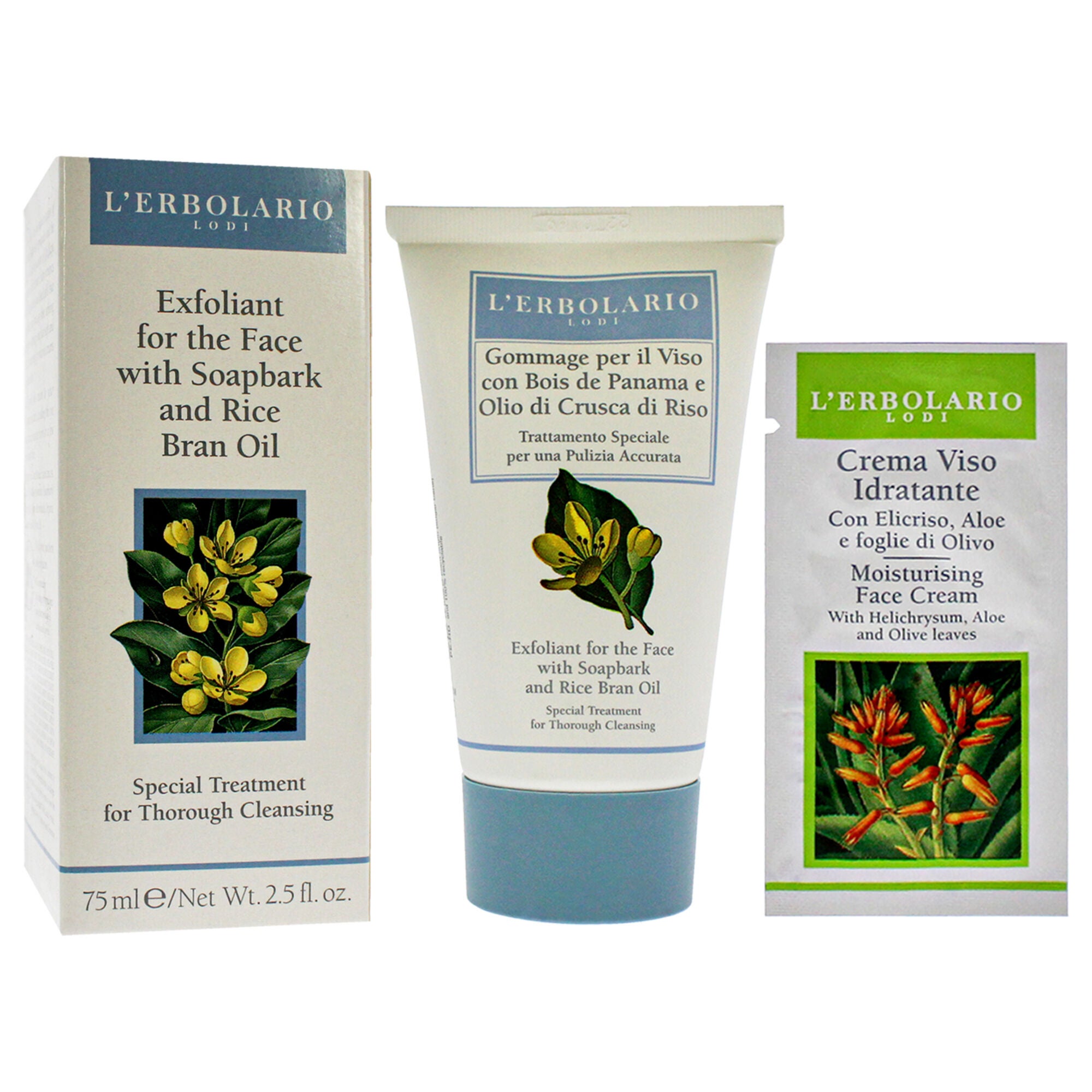 Exfoliant Soapbark - Rice Bran Oil by LErbolario for Unisex - 2.5 oz Cleanser, See Description, alternate image number 1