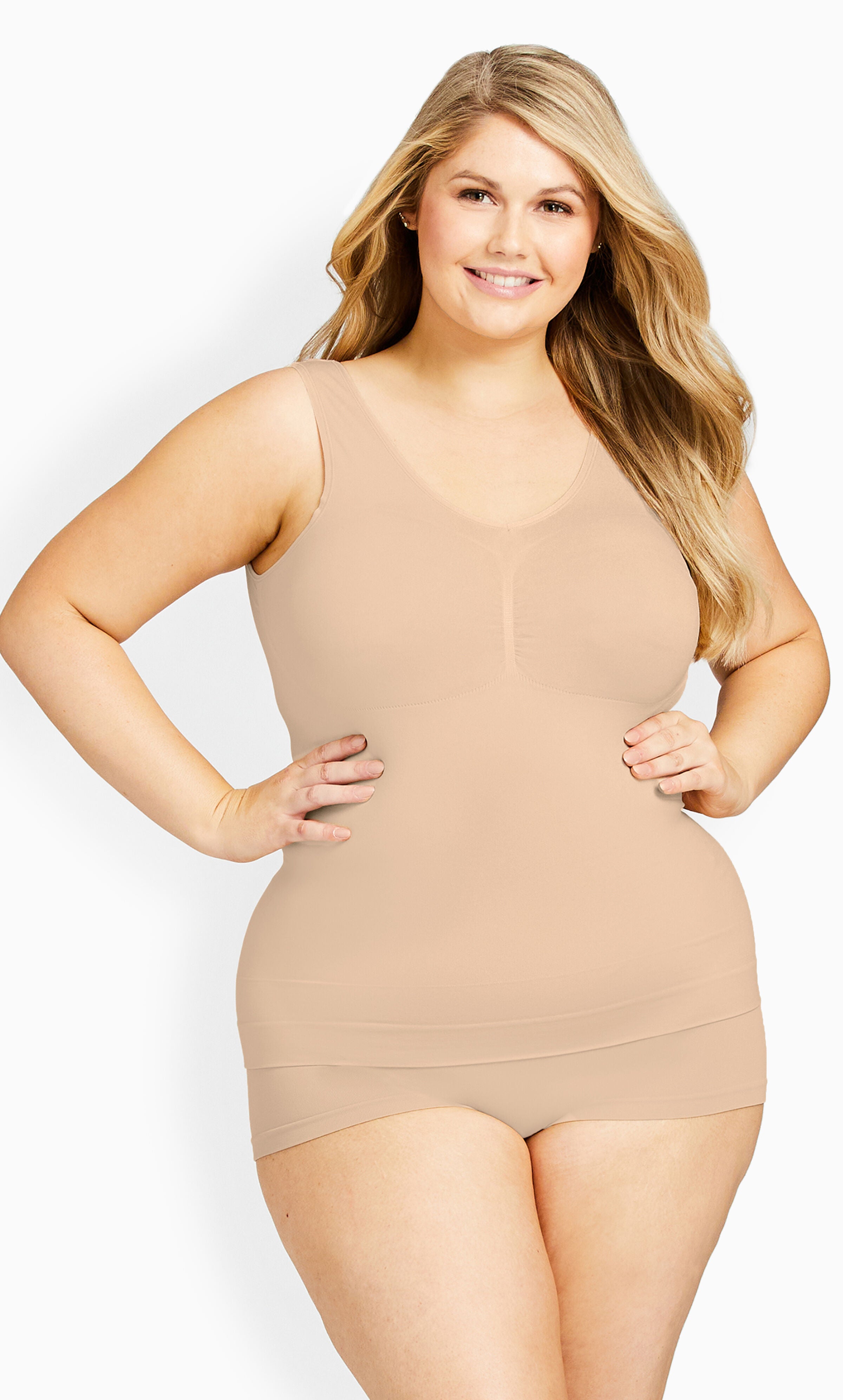 Seamless Shaping Cami - beige, Beige, hi-res image number 0