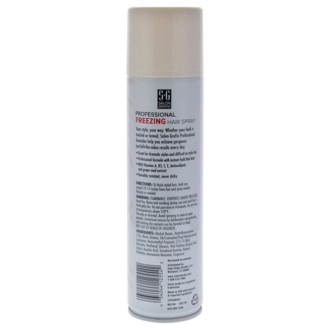 Freezing Hair Spray - Mega Hold by Salon Grafix for Unisex - 10 oz Hair Spray, See Description, alternate image number 1