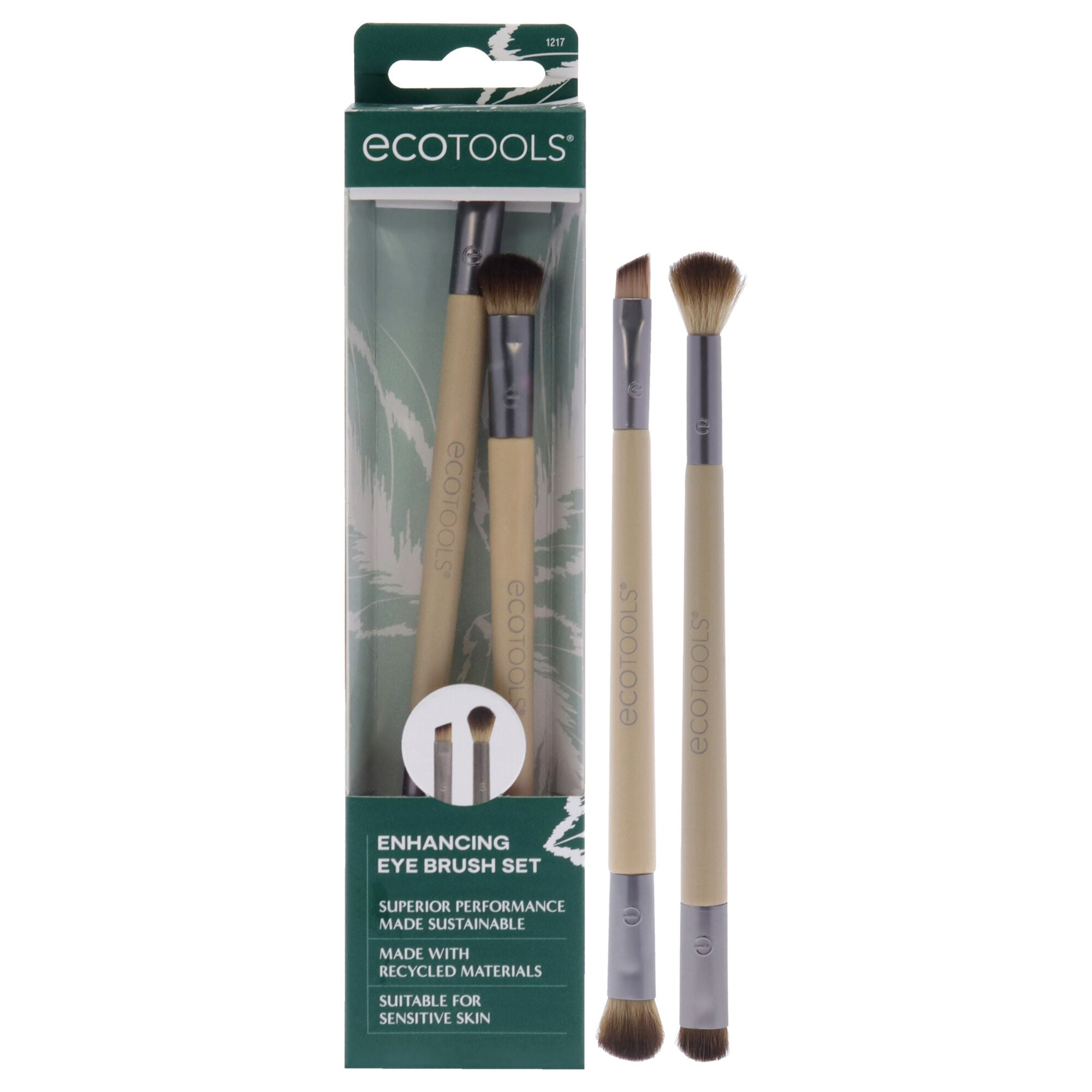 Enhancing Duo Eye Brush Set by Ecotools for Women - 2 Pc Shade Plus Define Eye Brush Duo, Smudge Plus Blend Eye Brush Duo, See Description, hi-res image number 0