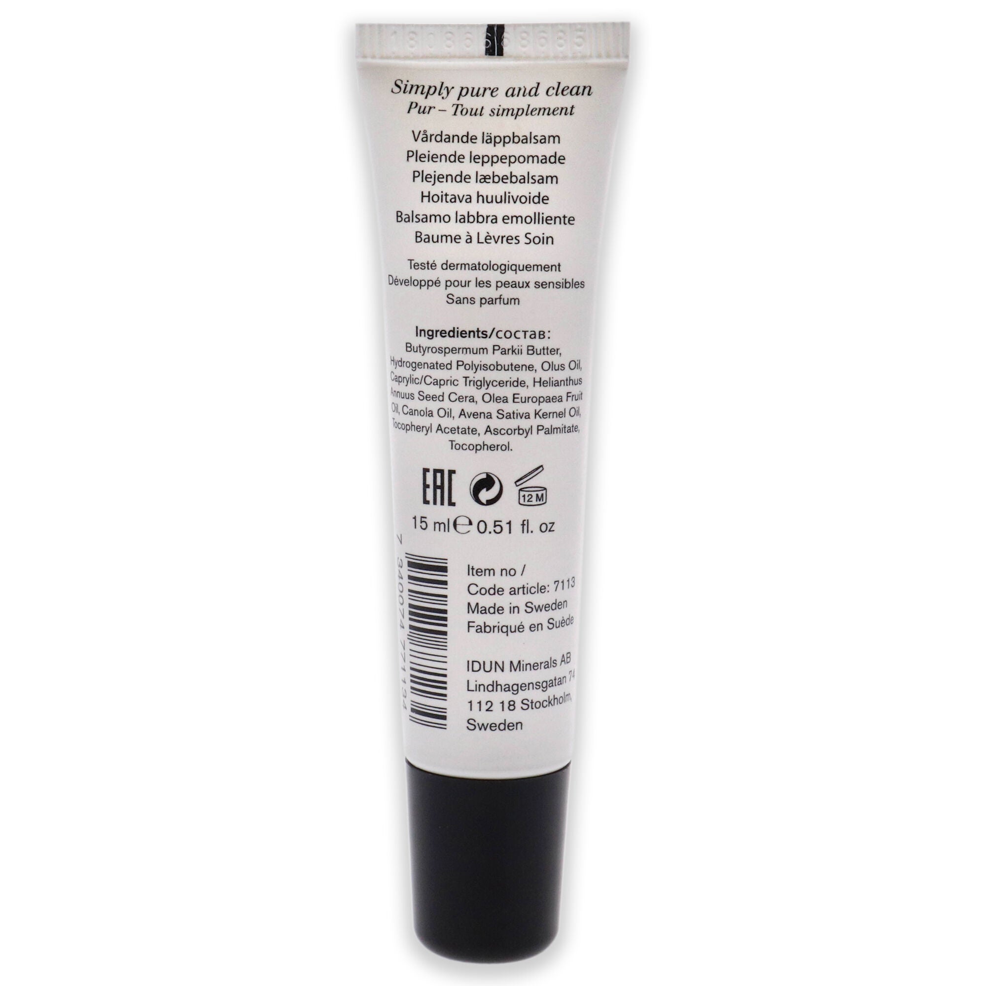 Lip Balm Care and Repair Cream by Idun Minerals for Unisex - 0.51 oz Lip Balm, See Description, alternate image number 2