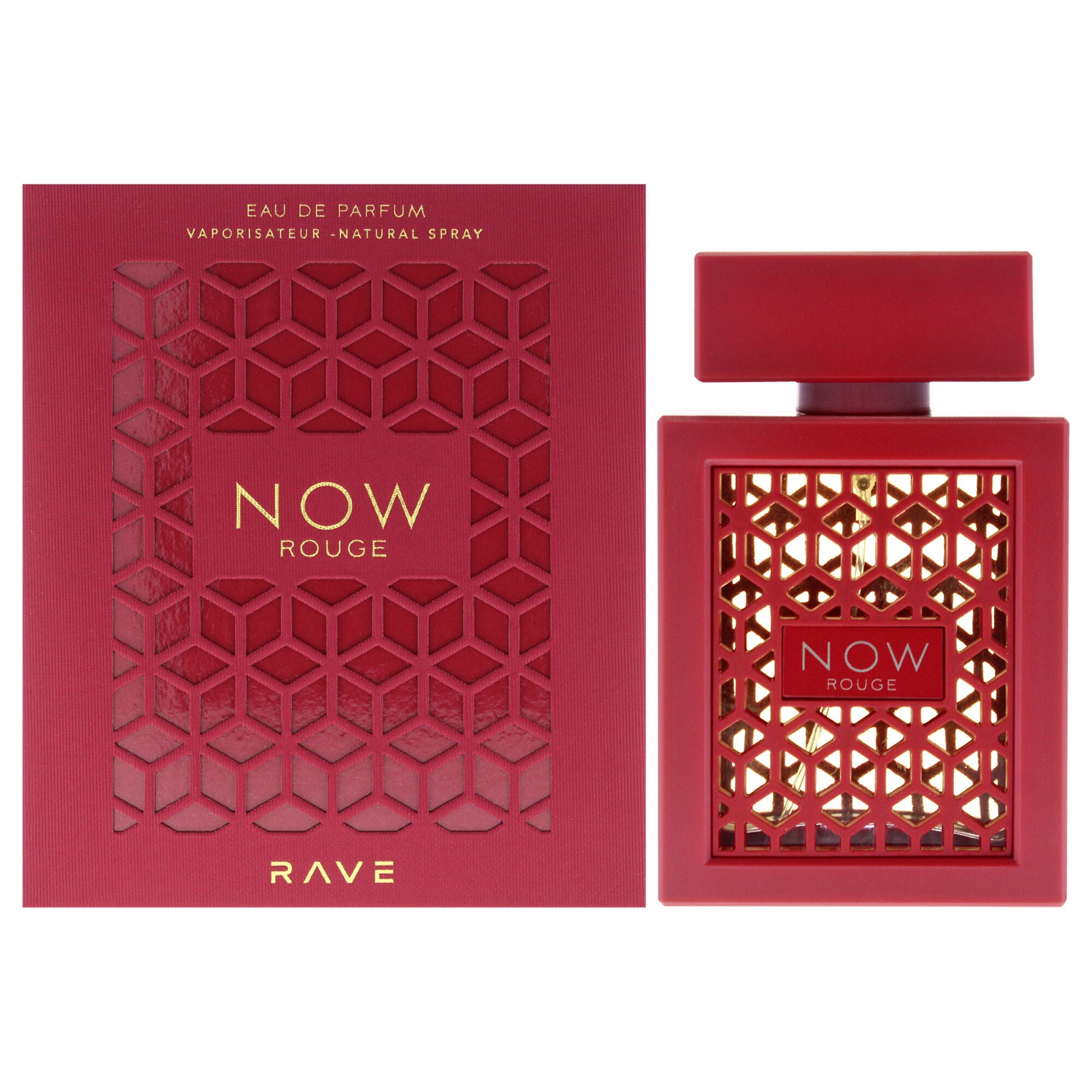 Rave Now Rouge by Lattafa for Unisex - 3.4 oz EDP Spray, See Description, hi-res image number 0