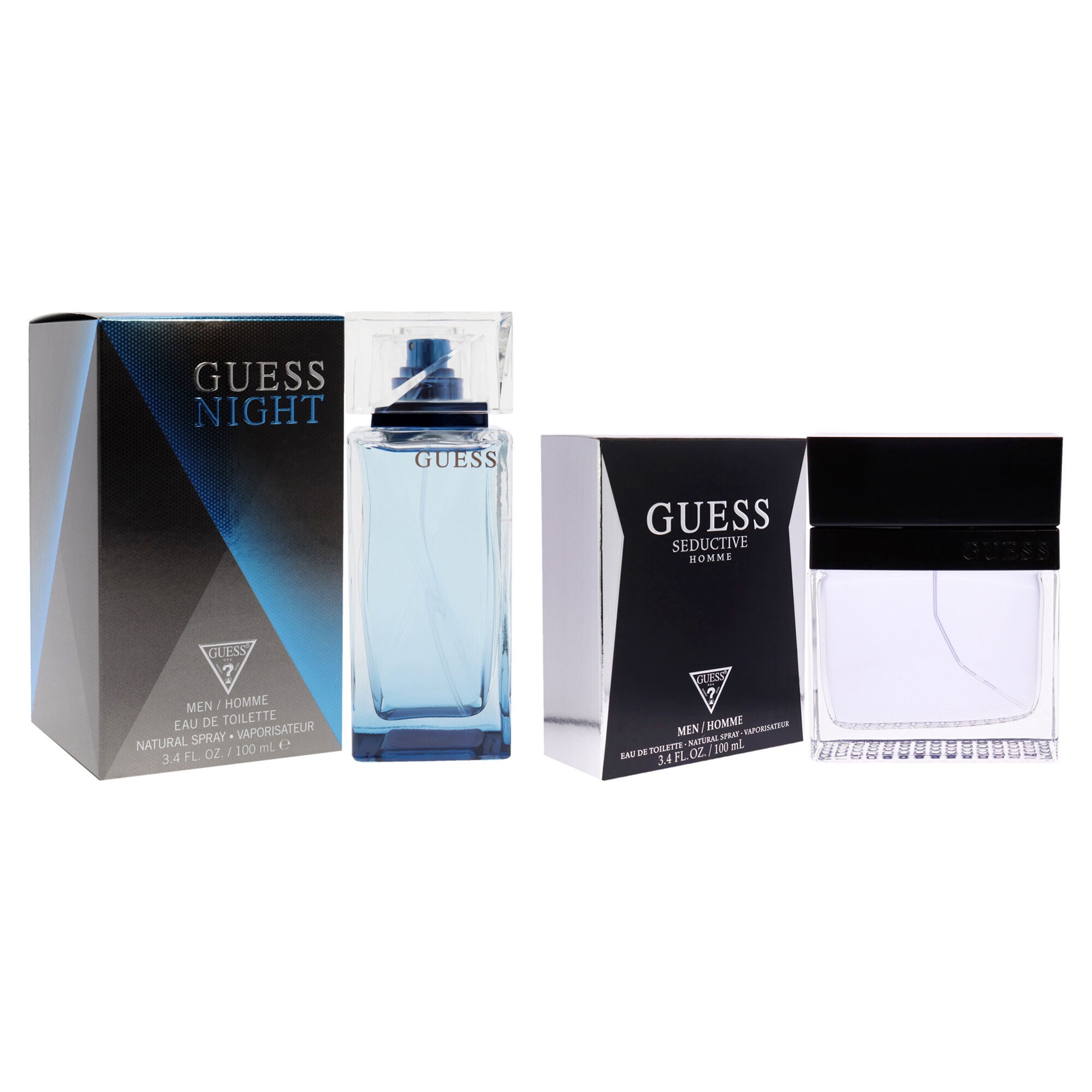 Guess Kit by Guess for Men - 2 Pc Kit 3.4oz Guess Night EDT Spray, 3.4oz Guess Seductive EDT Spray, Clear, alternate image number 2