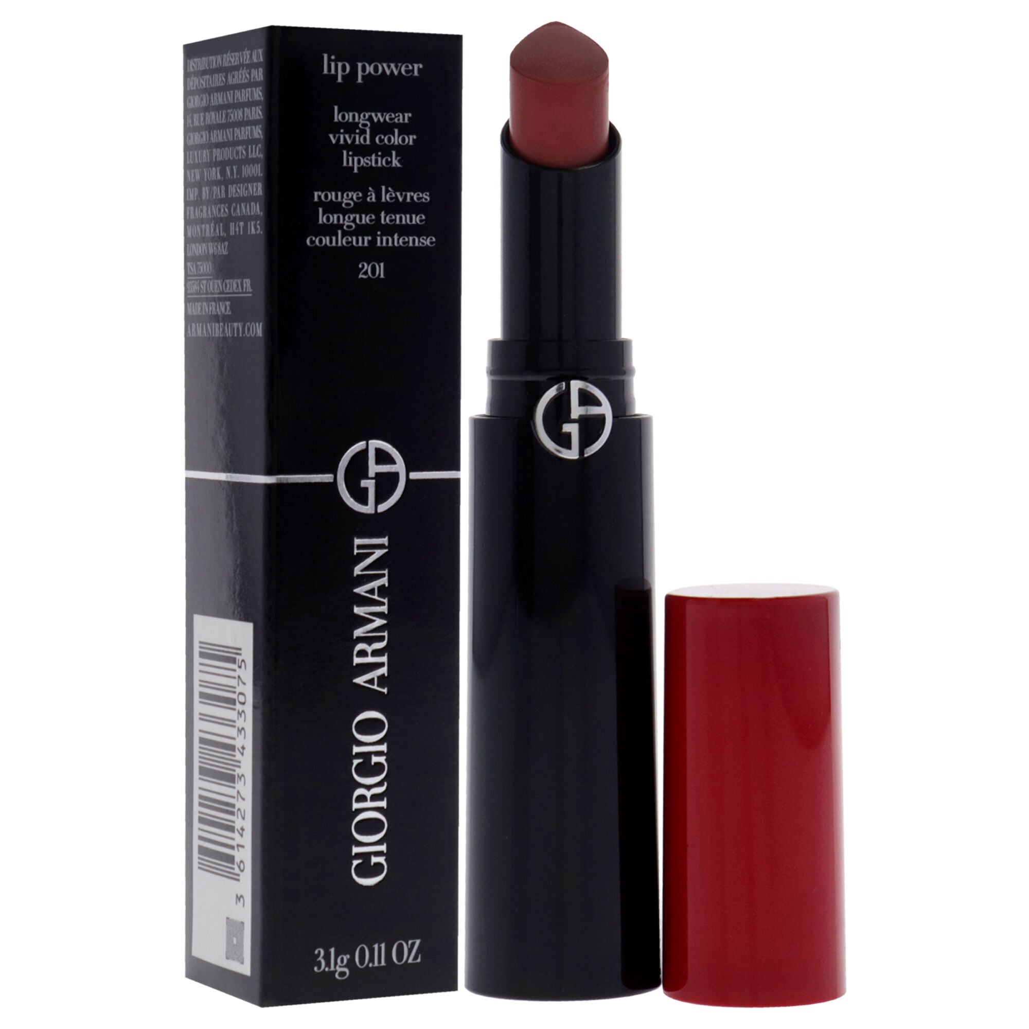 Lip Power Longwear Vivid Color Lipstick - 201 Majestic by Giorgio Armani for Women - 0.11 oz Lipstick, See Description, alternate image number 2