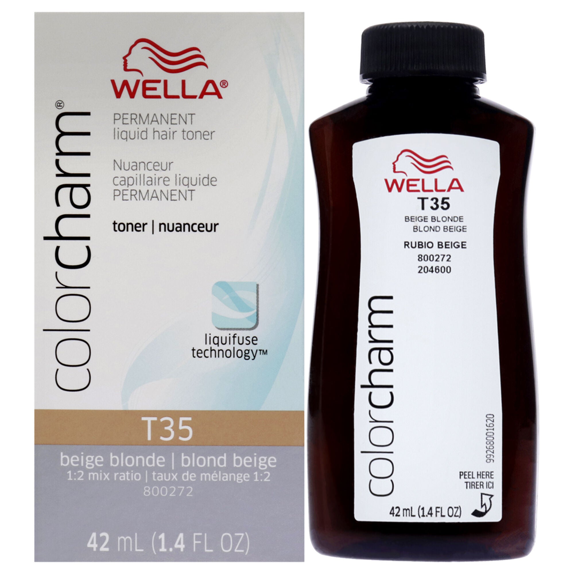 Color Charm Permanent Liquid Toner -T35 Beige Blonde by Wella for Women - 1.4 oz Toner, See Description, hi-res image number 0
