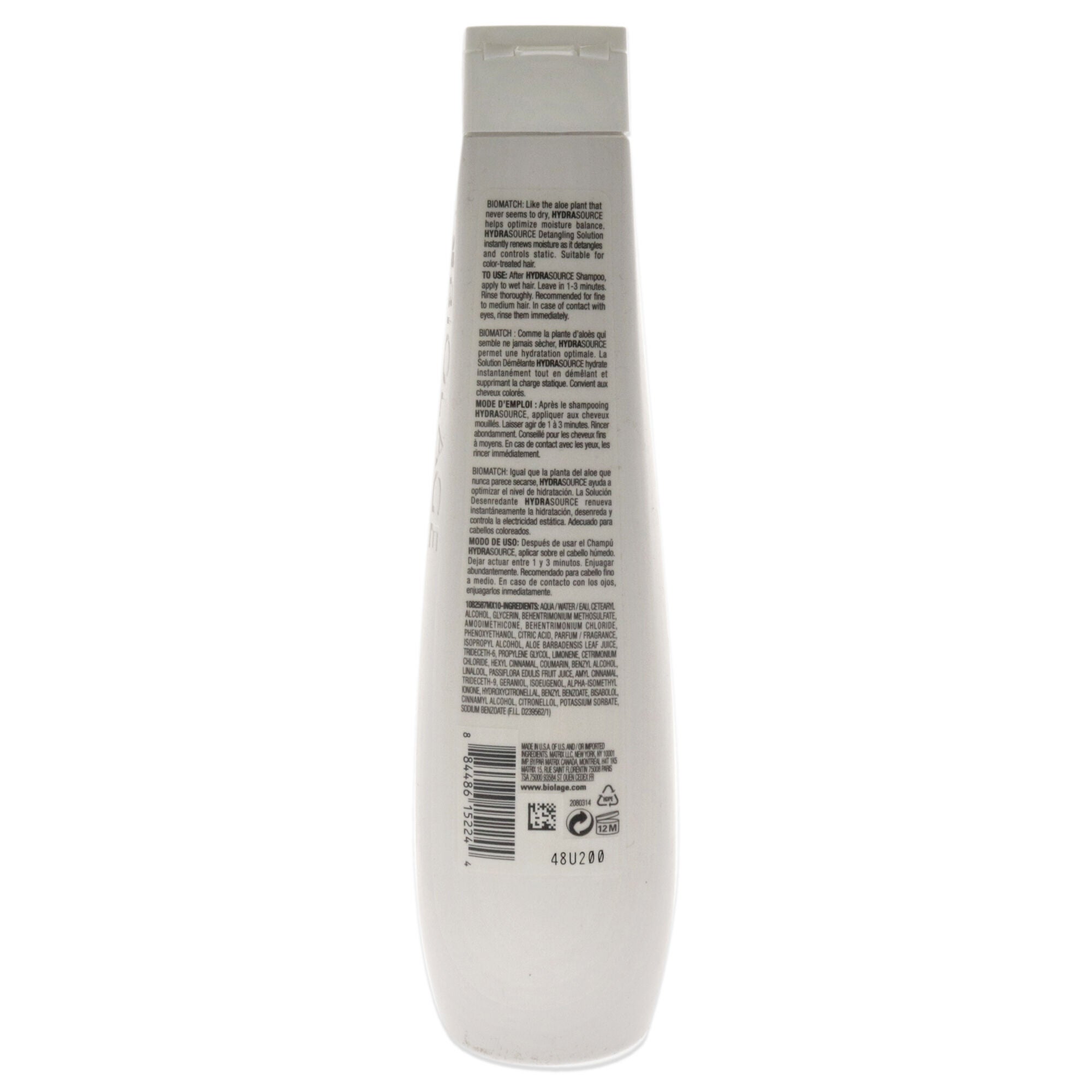 Biolage HydraSource Detangling Solution by Matrix for Unisex - 13.5 oz Detangler, See Description, alternate image number 2