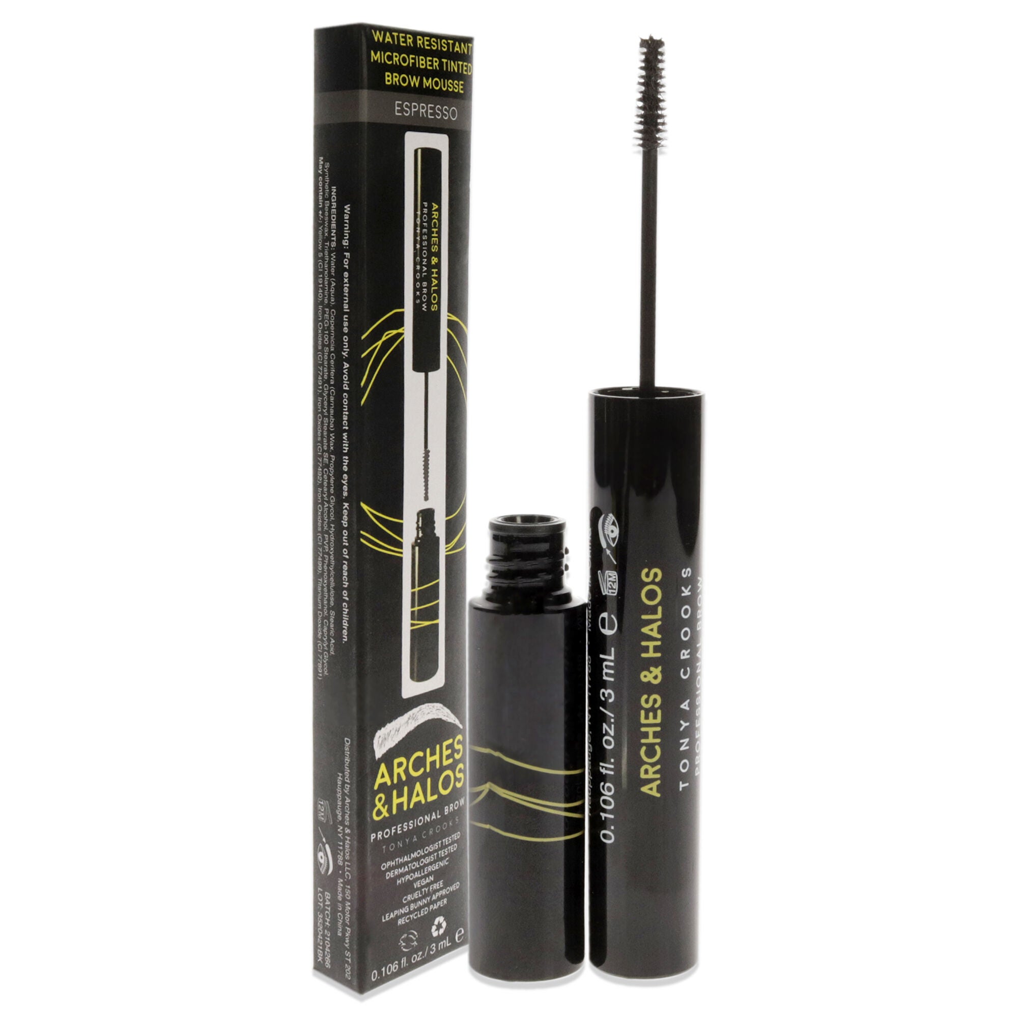 Microfiber Tinted Brow Mousse - Espresso by Arches and Halos for Women - 0.106 oz Mousse, See Description, alternate image number 1