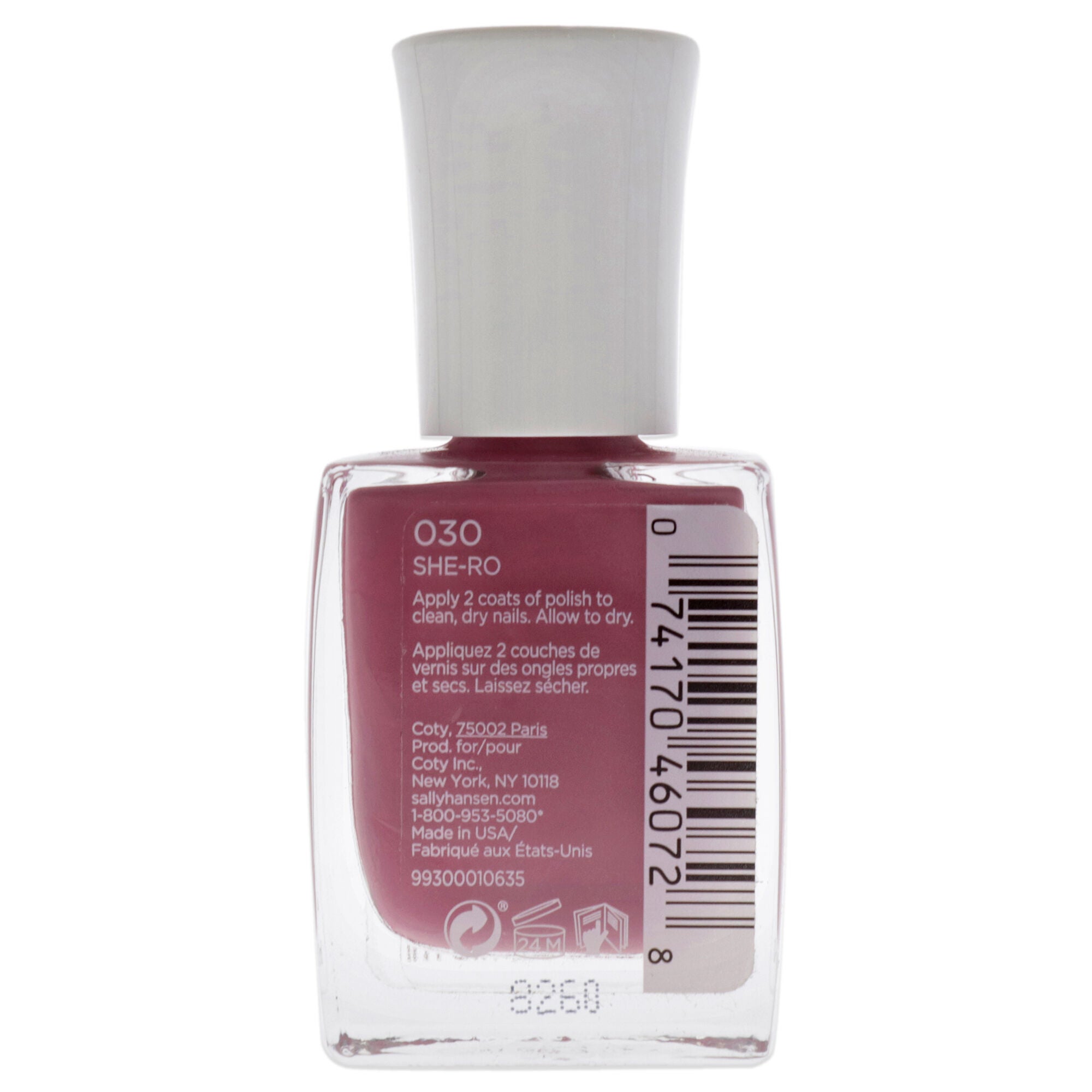 Mega Strength Nail Color - 030 She-Ro by Sally Hansen for Women - 0.4 oz Nail Polish, See Description, alternate image number 1