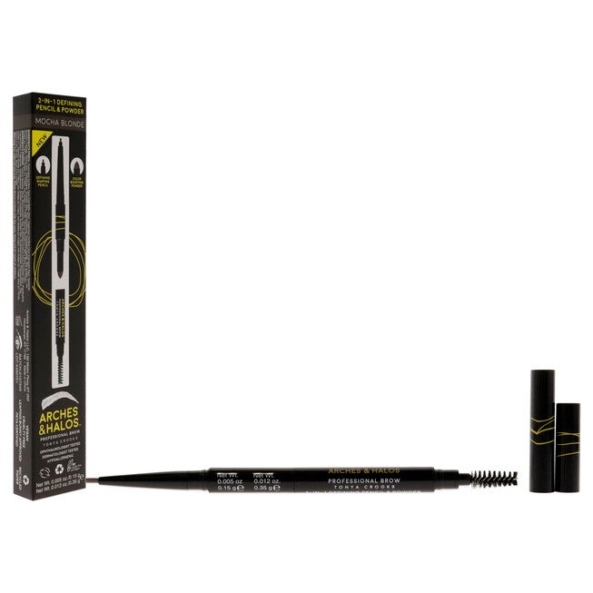 2-in-1 Defining Eyebrow Pencil and Powder - Mocha Blonde by Arches and Halos for Women - 0.017 oz Makeup, NA, alternate image number null