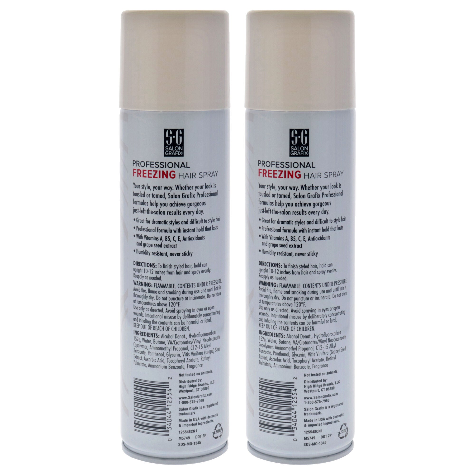 Freezing Hair Spray - Mega Hold by Salon Grafix for Unisex - 10 oz Hair Spray - Pack of 2, Clear, alternate image number 1