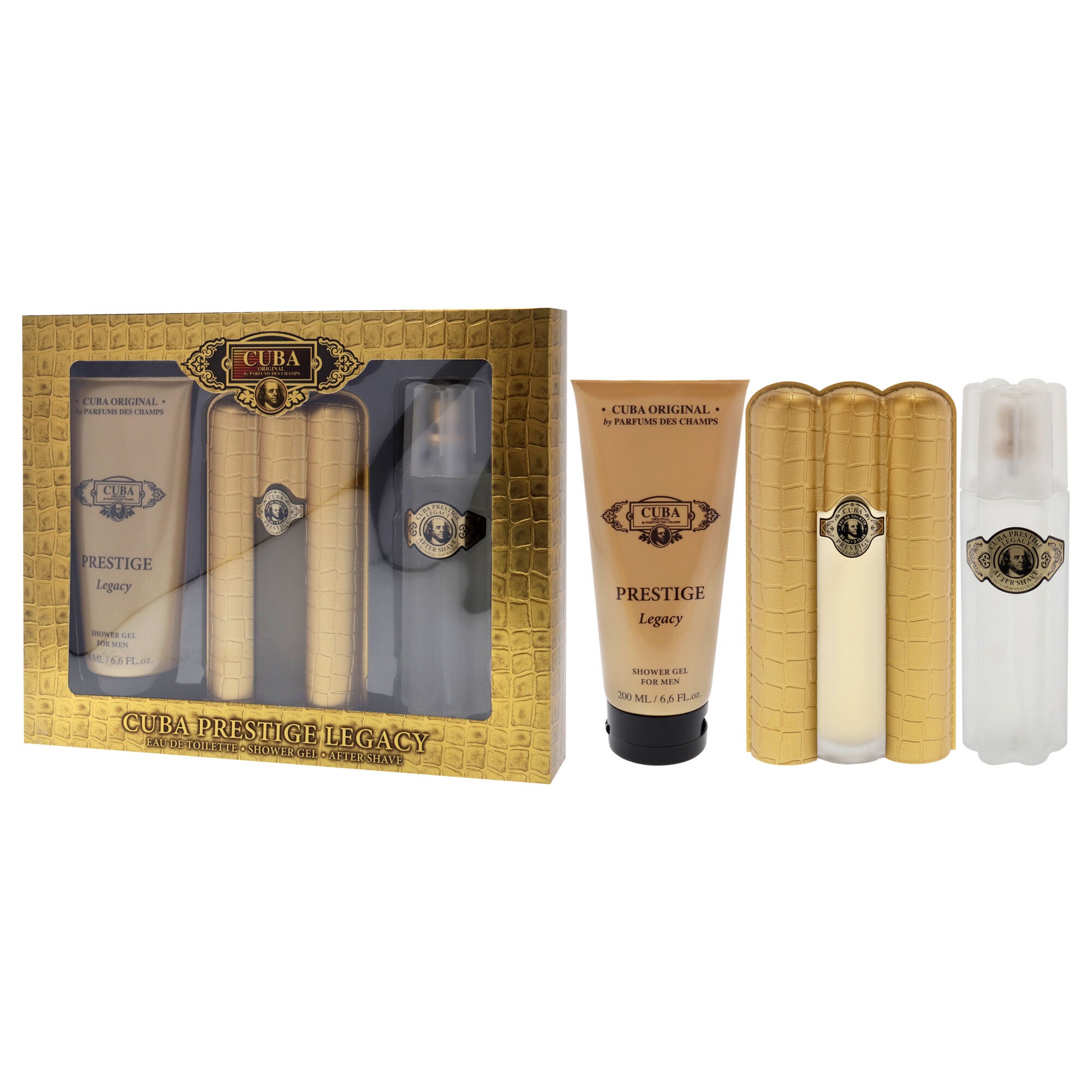 Cuba Prestige Legacy by Cuba for Men - 3 Pc Gift Set 3oz EDT Spray, 6.6oz Shower Gel, 3.3oz After Shave, See Description, alternate image number 3
