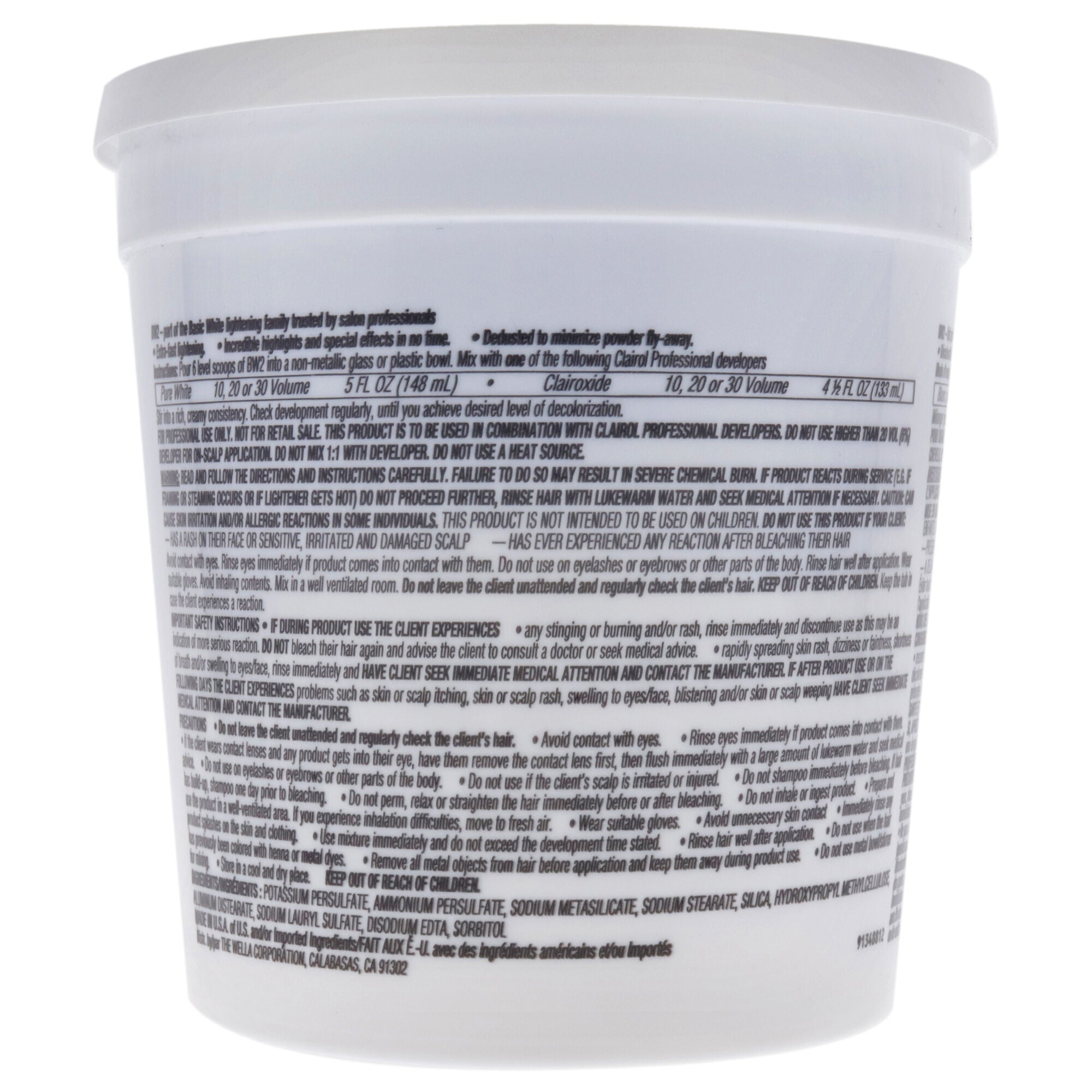 Professional Basic White 2 Powder Lighteners by Clairol for Unisex - 8 oz Lightener, See Description, alternate image number 1