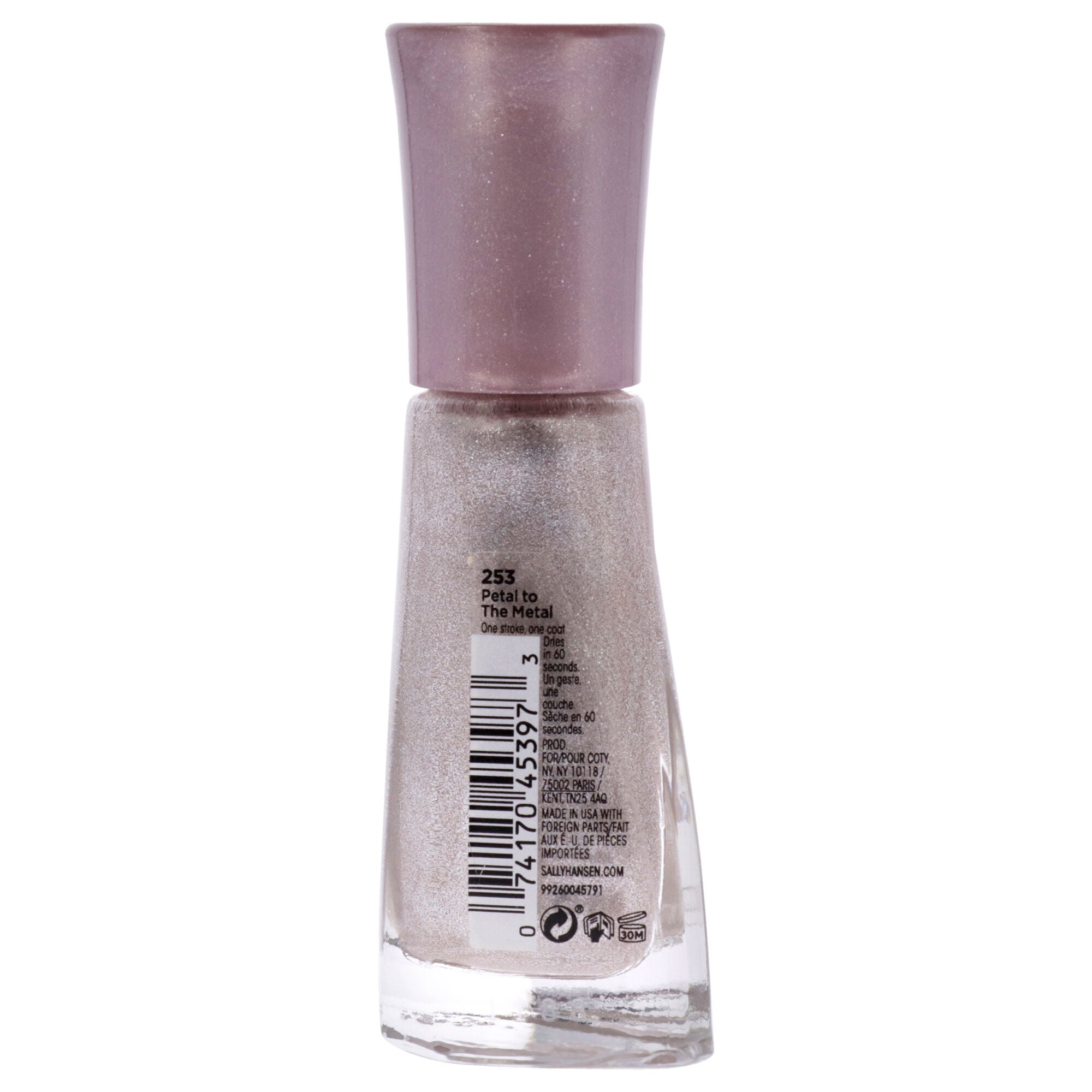Insta-Dri Nail Color - 253 Petal To The Metal by Sally Hansen for Women - 0.31 oz Nail Polish, See Description, alternate image number 1