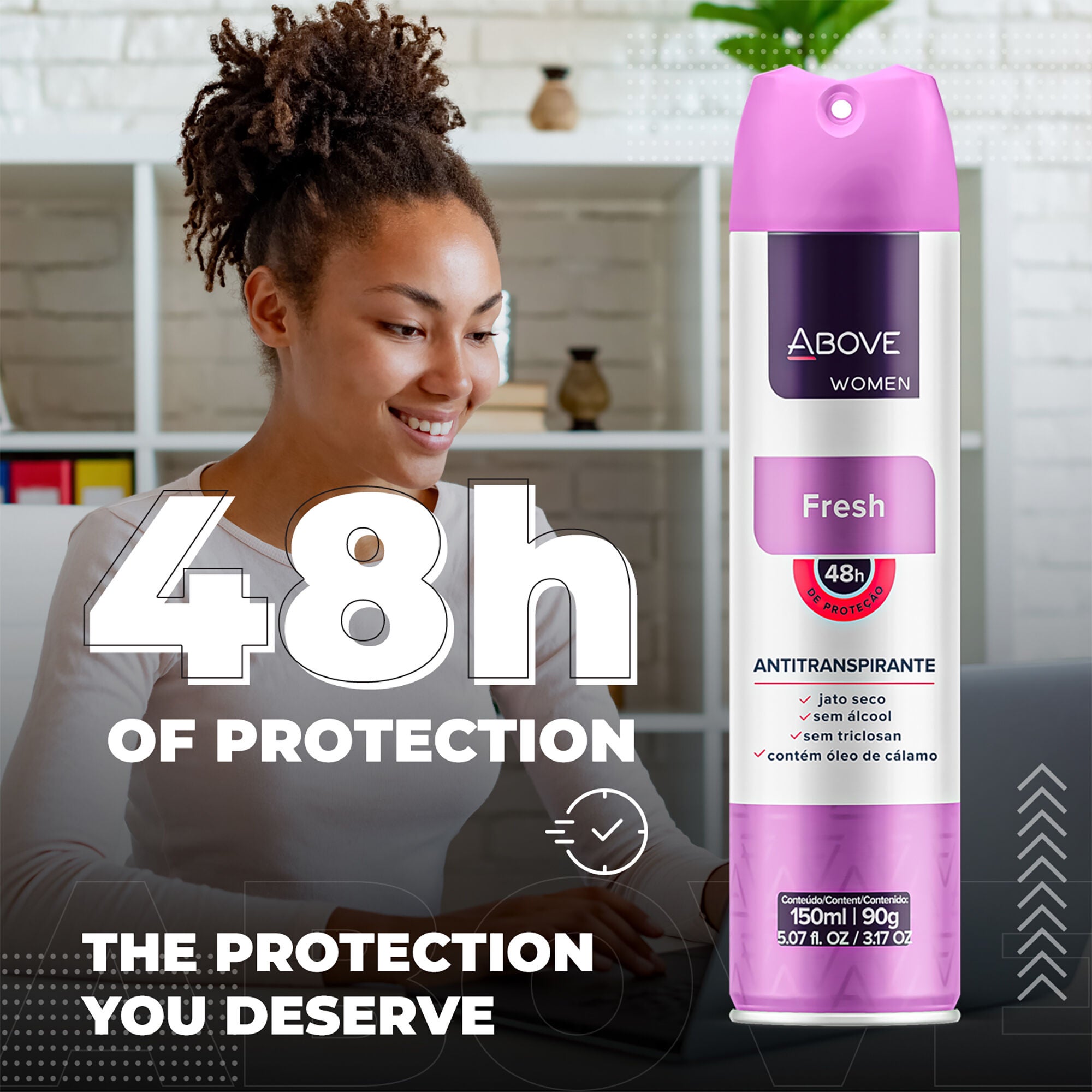 48 Hours Antiperspirant Deodorant - Fresh by Above for Women - 3.17 oz Deodorant Spray - Pack of 4, See Description, alternate image number 3