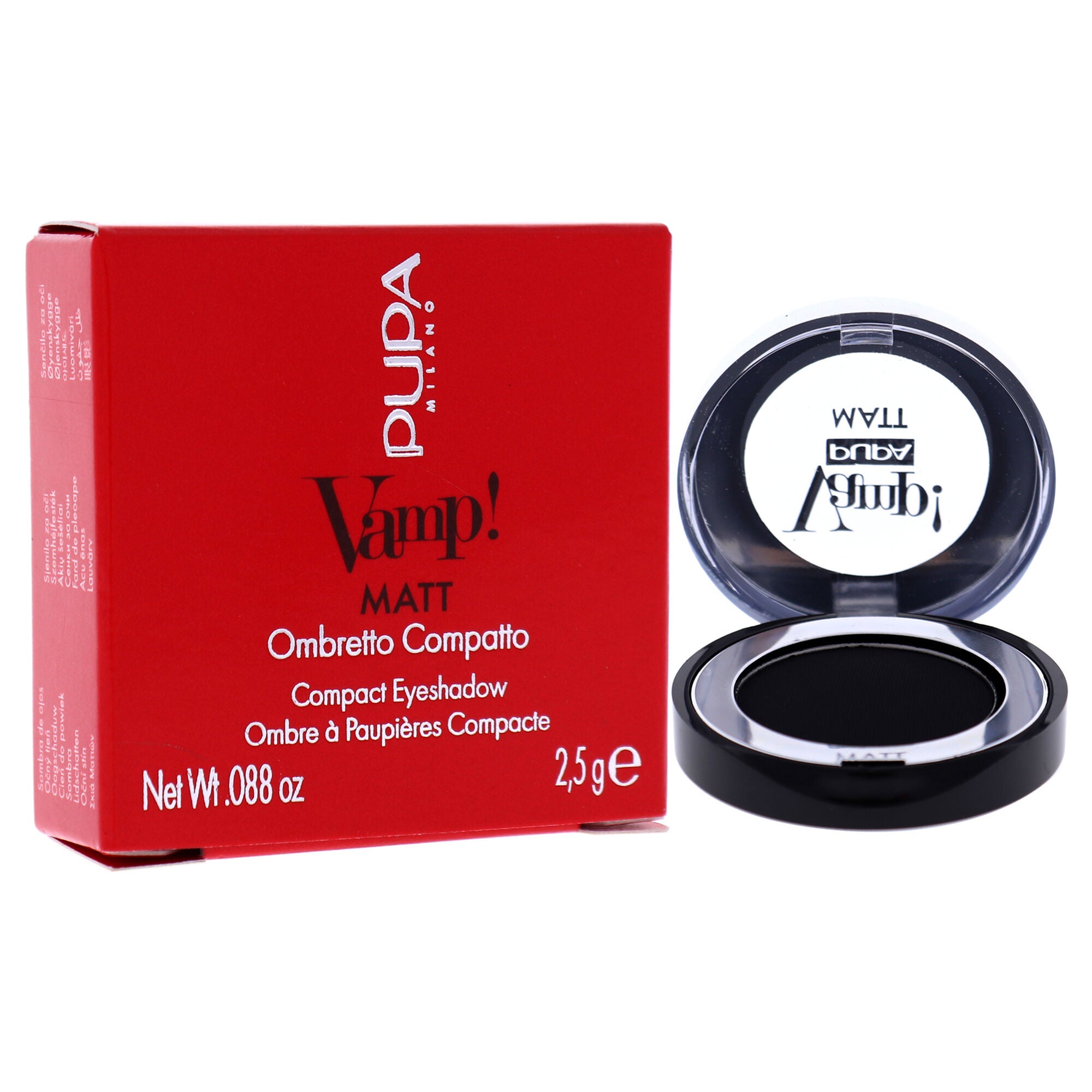 Vamp! Matt Compact Eyeshadow - 060 Deep Black by Pupa Milano for Women - 0.088 oz Eye Shadow, , alternate image number 6