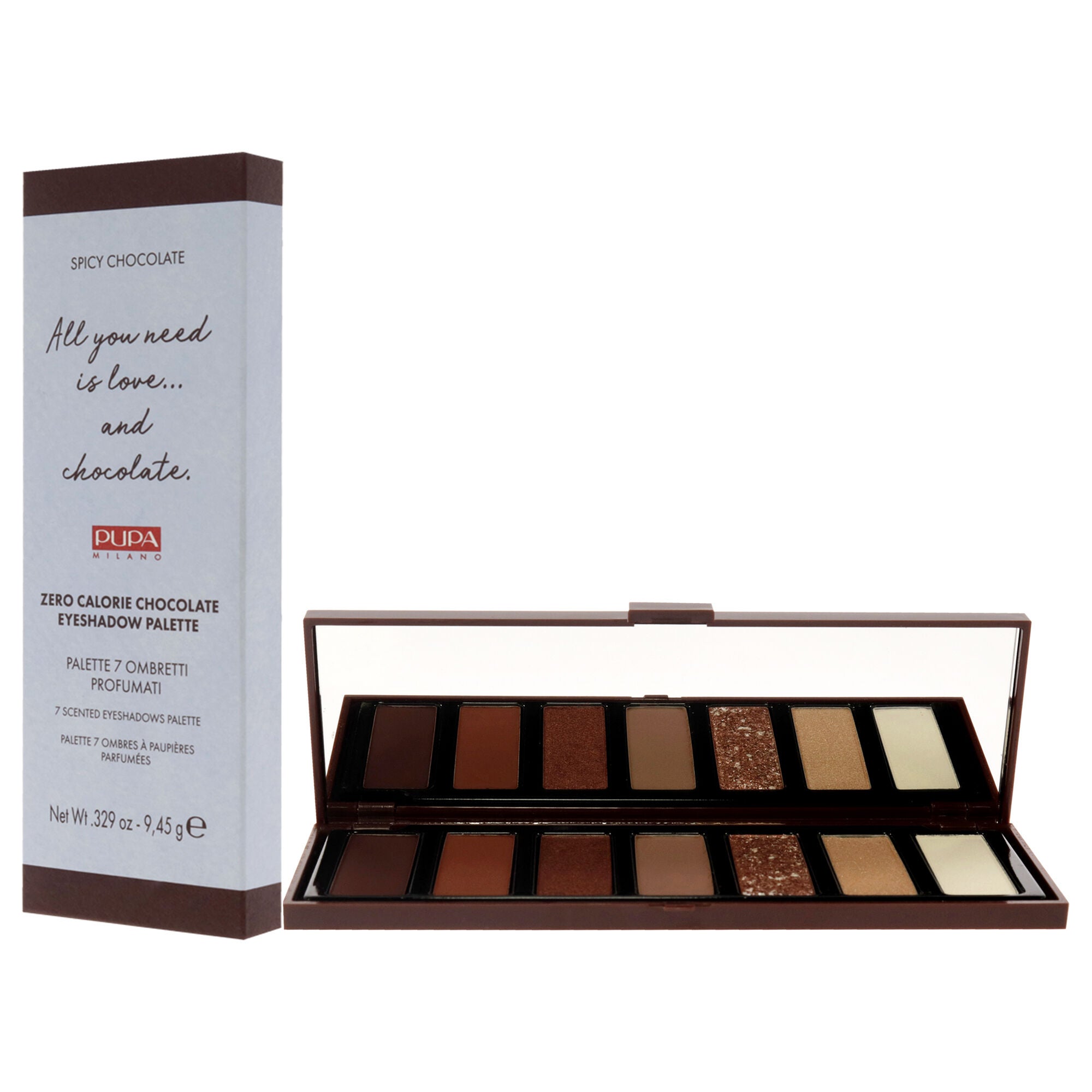 Zero Calorie Chocolate Eyeshadow Palette - 001 Spicy Chocolate by Pupa Milano for Women - 0.329 oz Eye Shadow, , alternate image number 6